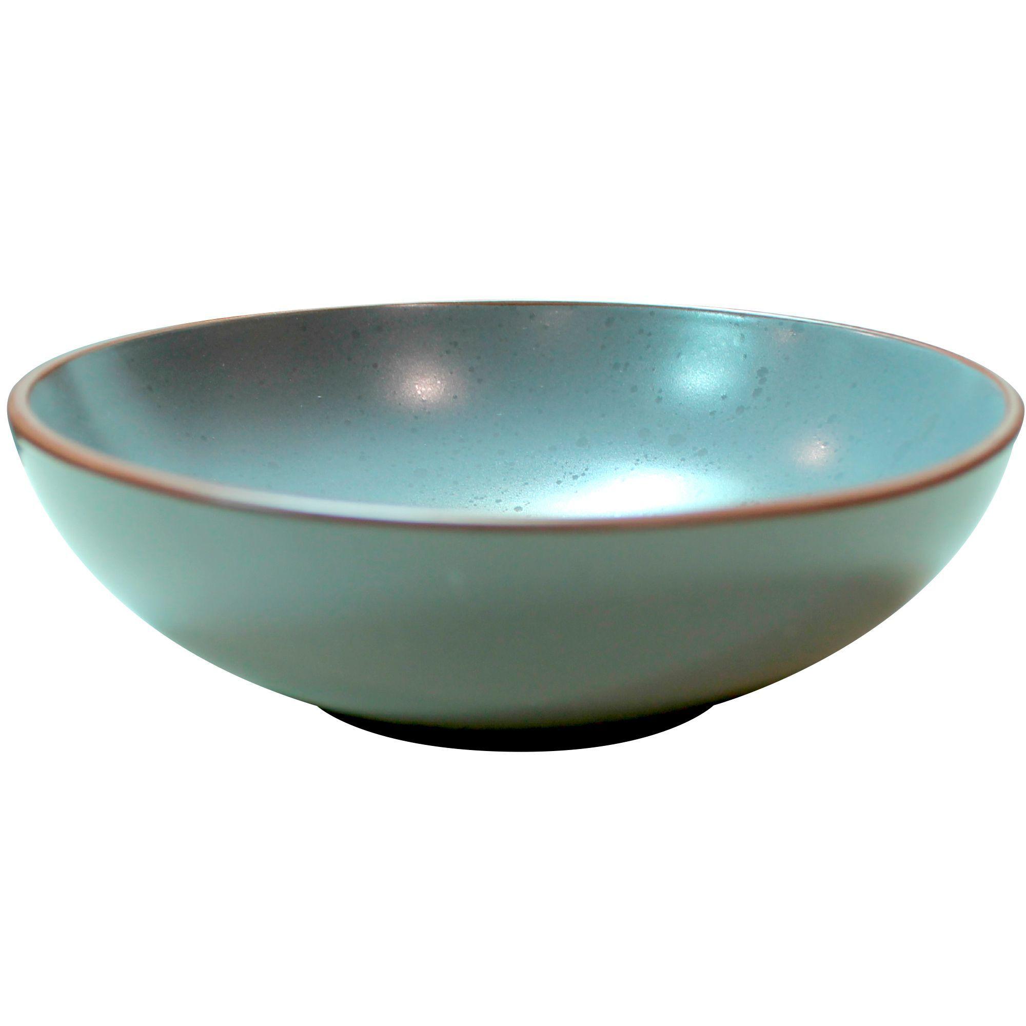 Loza 16 piezas Ceramica color  azul piedra-1