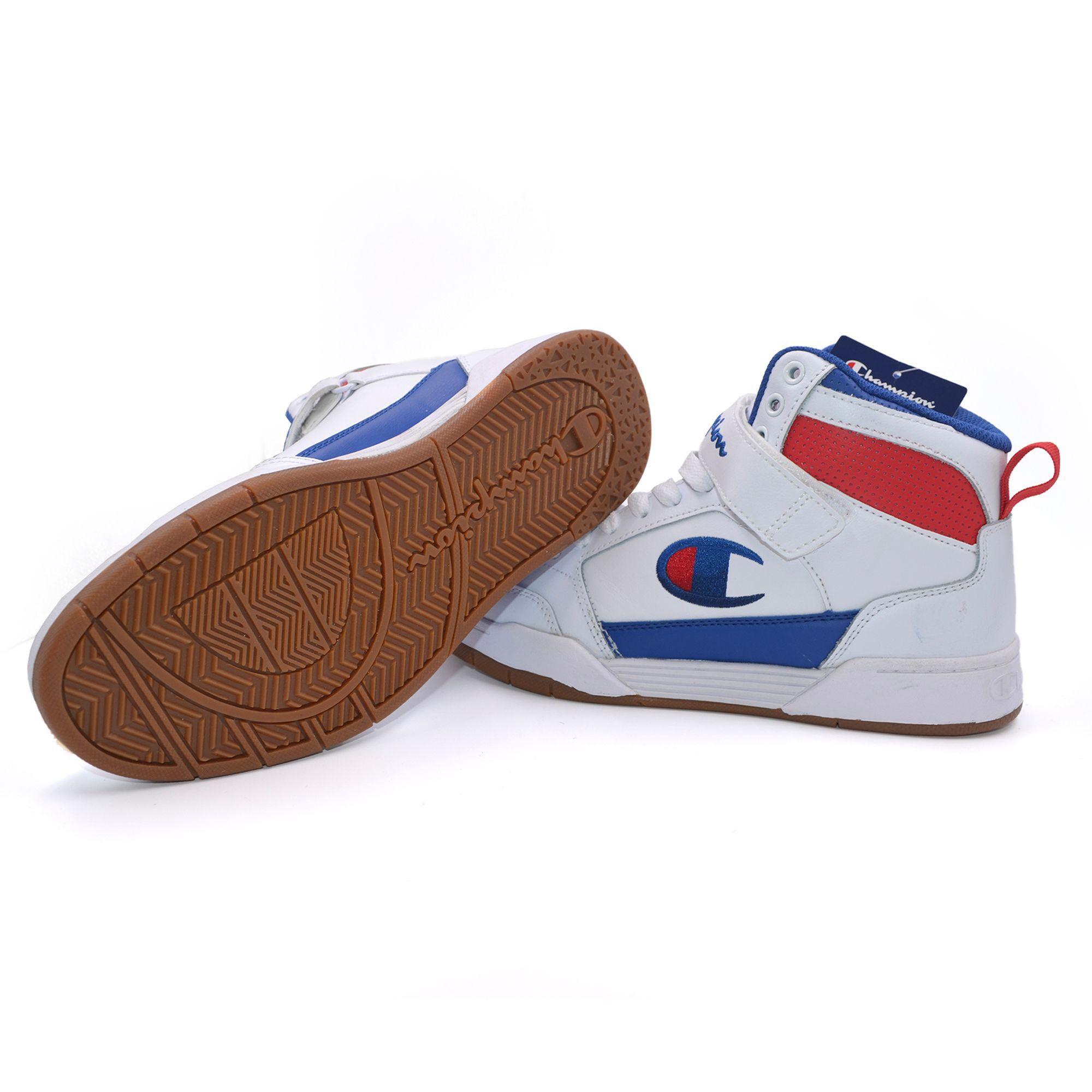 ZAPATILLA CHAMPION  HOMBRE CAÑA ALTA BLANCA  CORDON Y BELCRO-4