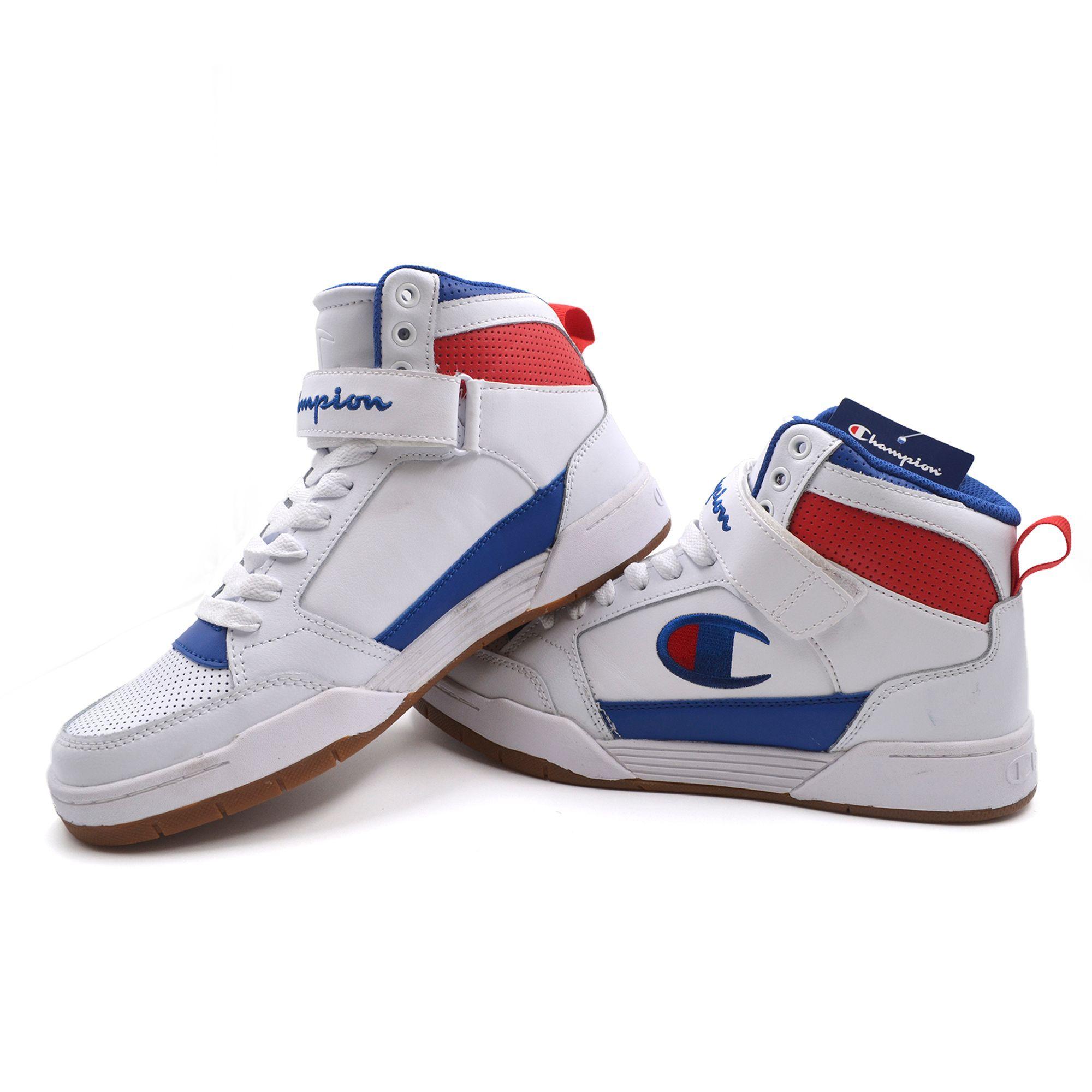 ZAPATILLA CHAMPION  HOMBRE CAÑA ALTA BLANCA  CORDON Y BELCRO-3
