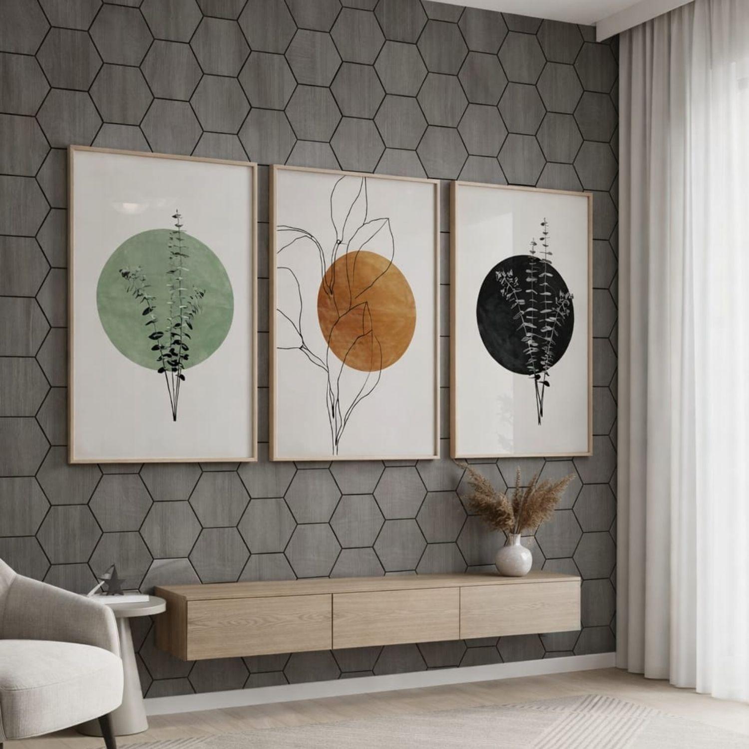 PANEL AC STICO TIPO COLMENA 5PZS GRIS 81X66-2