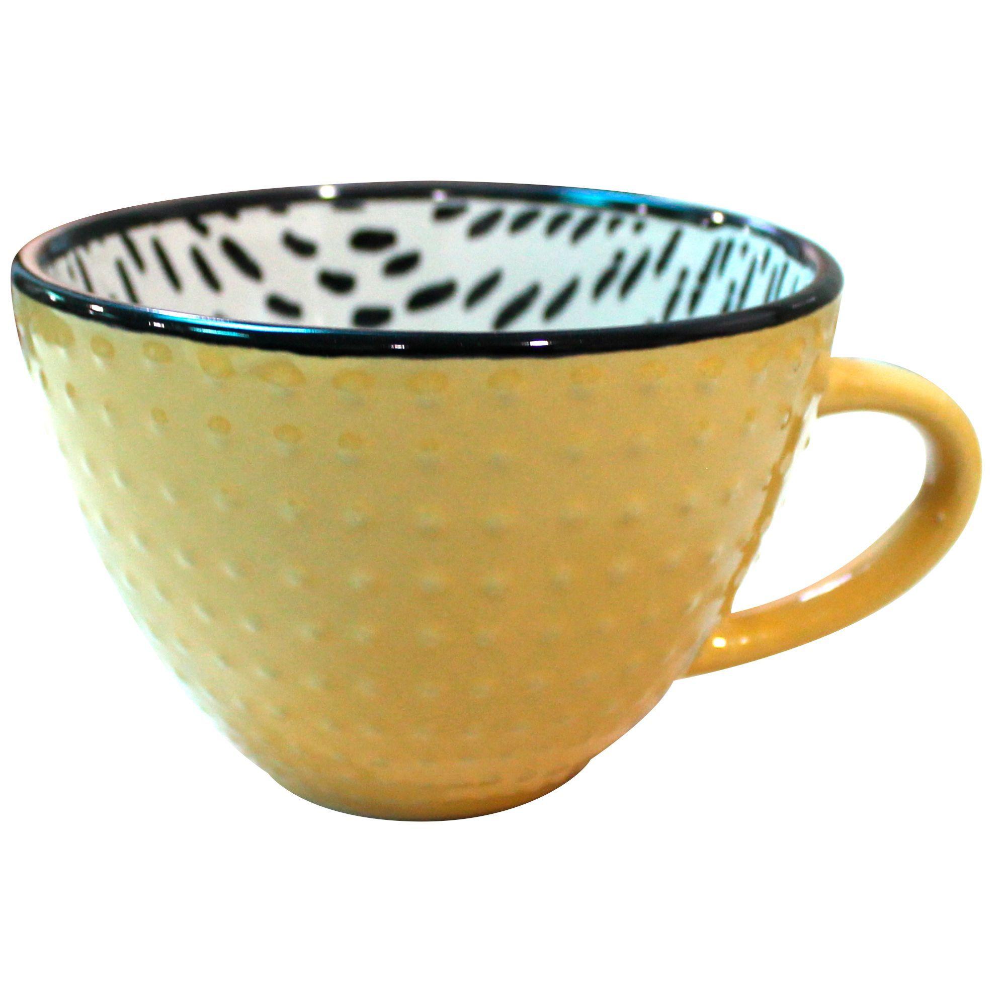 Loza 16 piezas Ceramica Amarillo Diseño-3