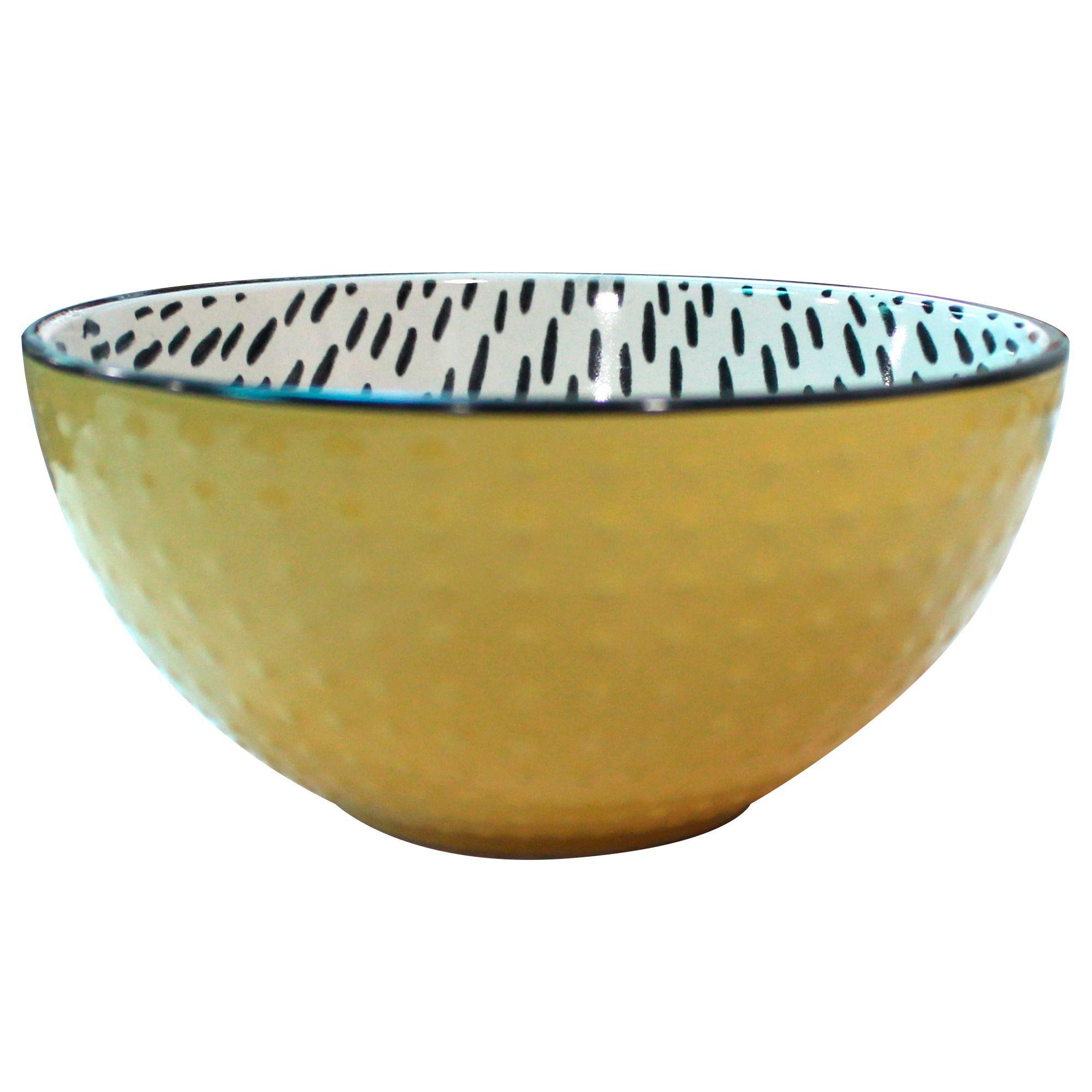 Loza 16 piezas Ceramica Amarillo Diseño-1