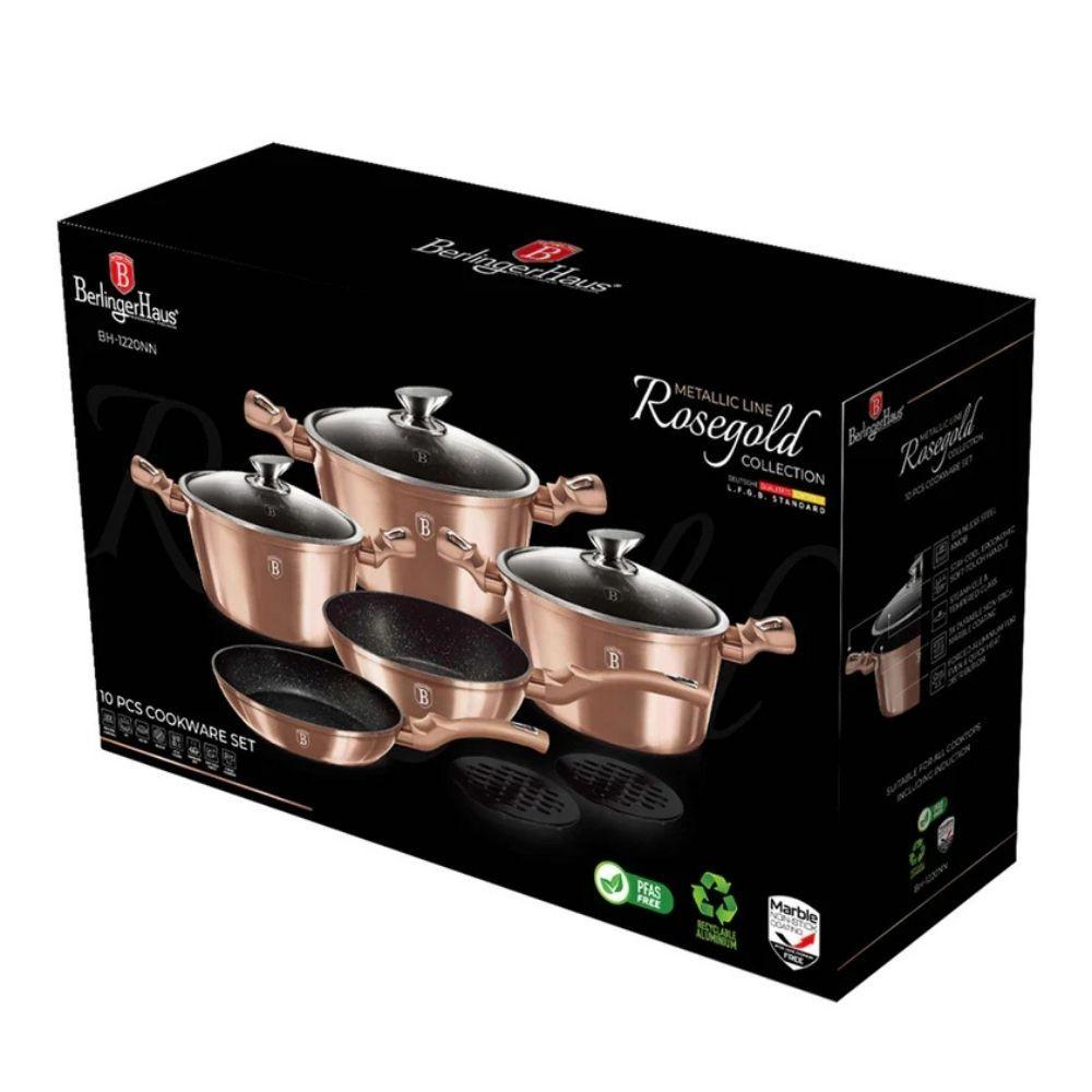 BATERIA DE COCINA 10 PZS COPPER METALLIC LINE ANTIADHERENTE-3