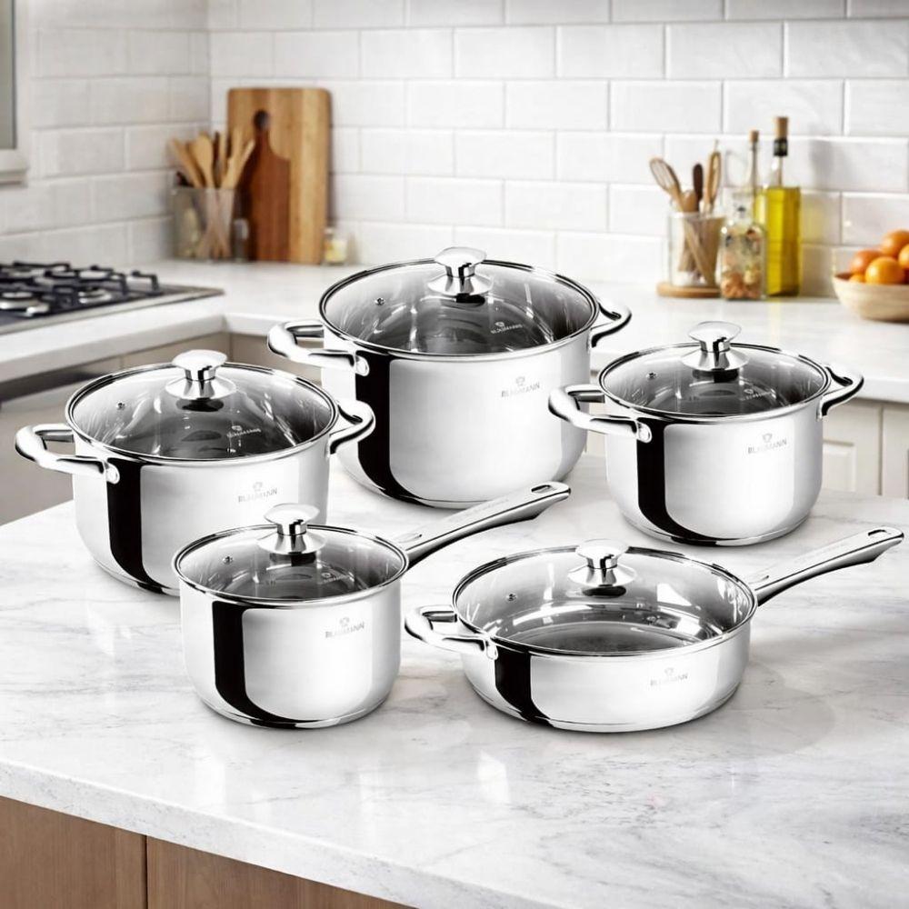 BATERIA DE COCINA 10 PZS GOURMET LINE ACERO INOXIDABLE-2