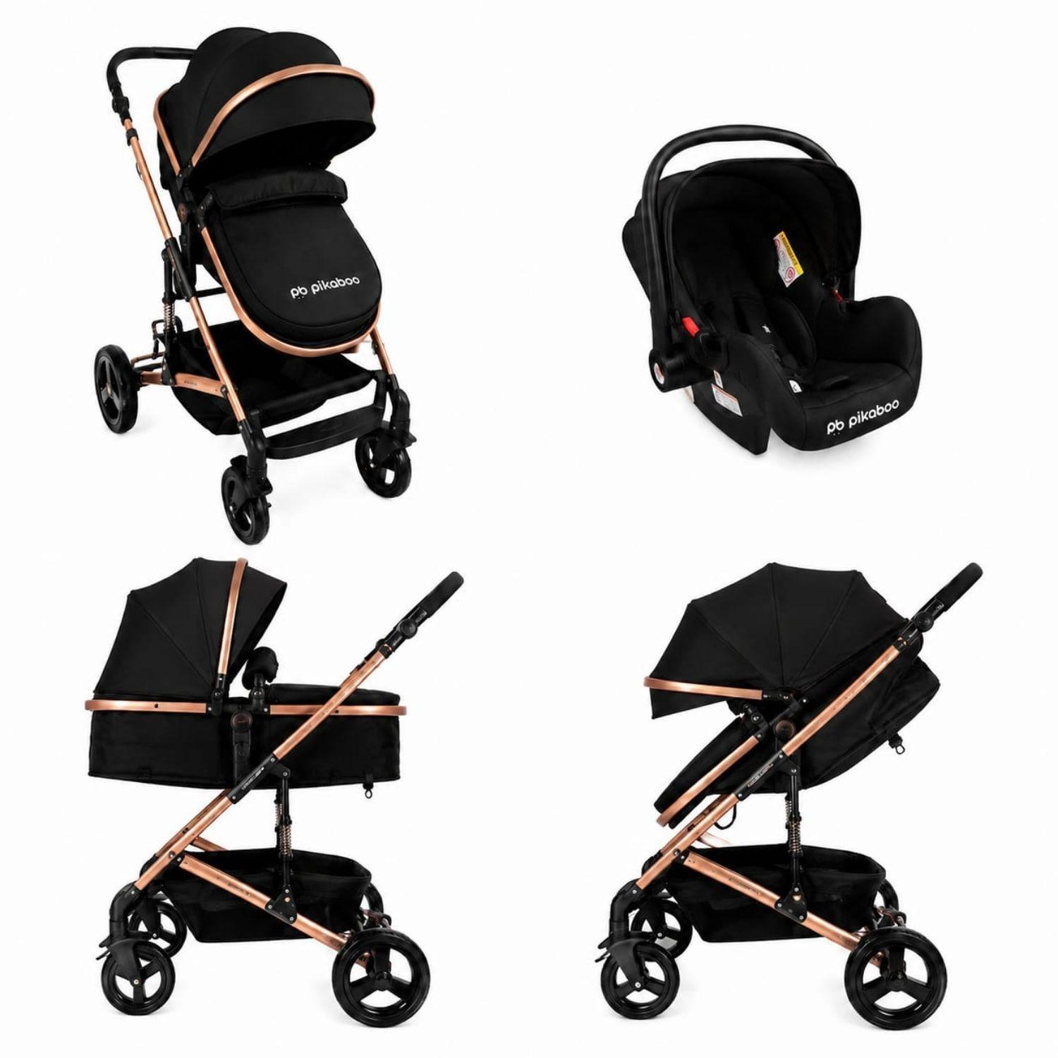 Coche Travel System FJ Negro Pikaboo-4