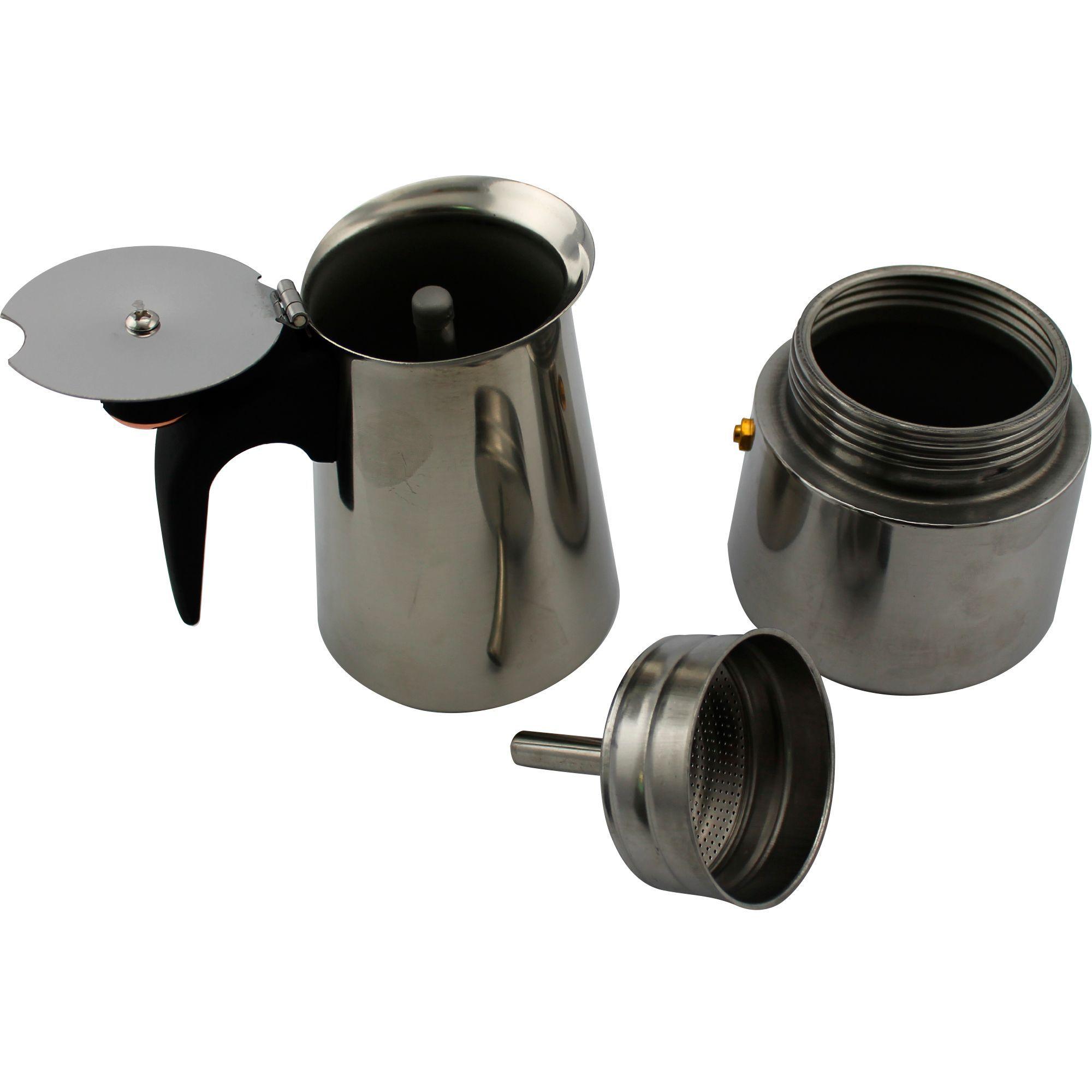 Cafetera Italiana de 6 tazas  express INOX-1