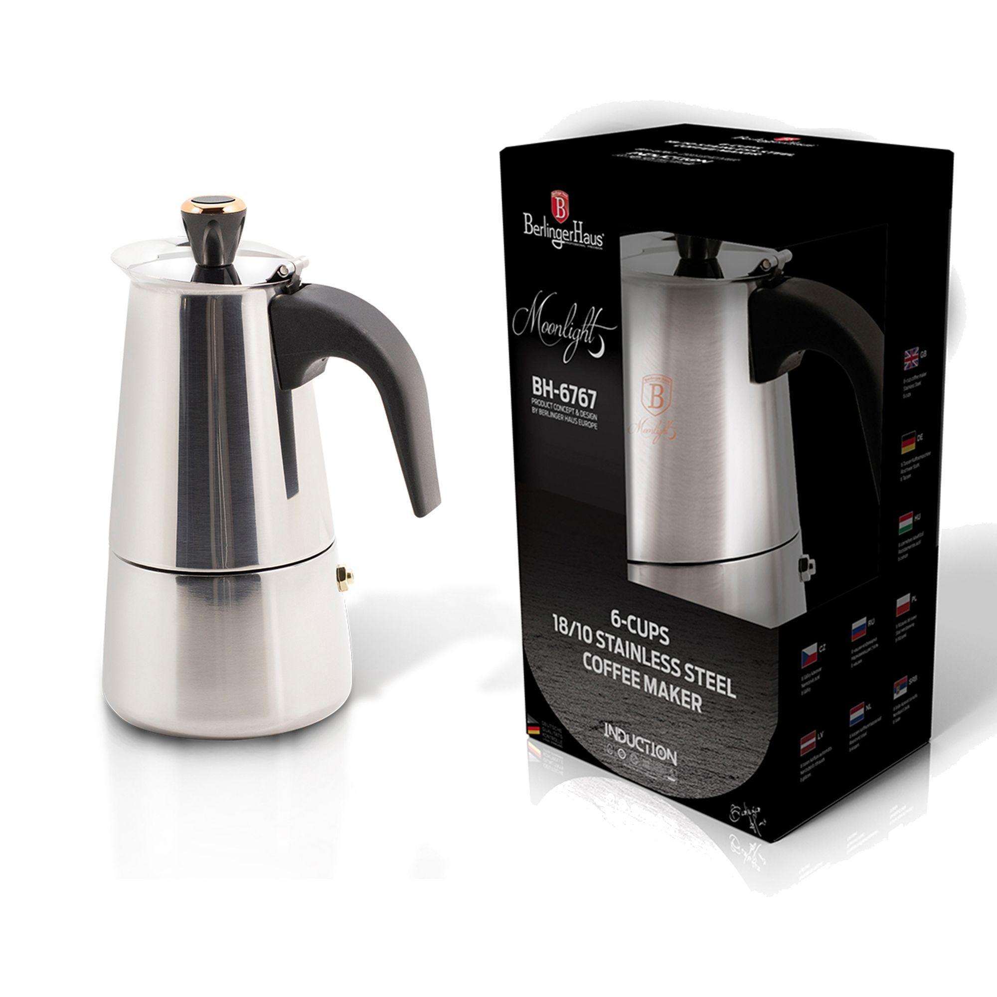Cafetera Italiana de 6 tazas  express INOX-2