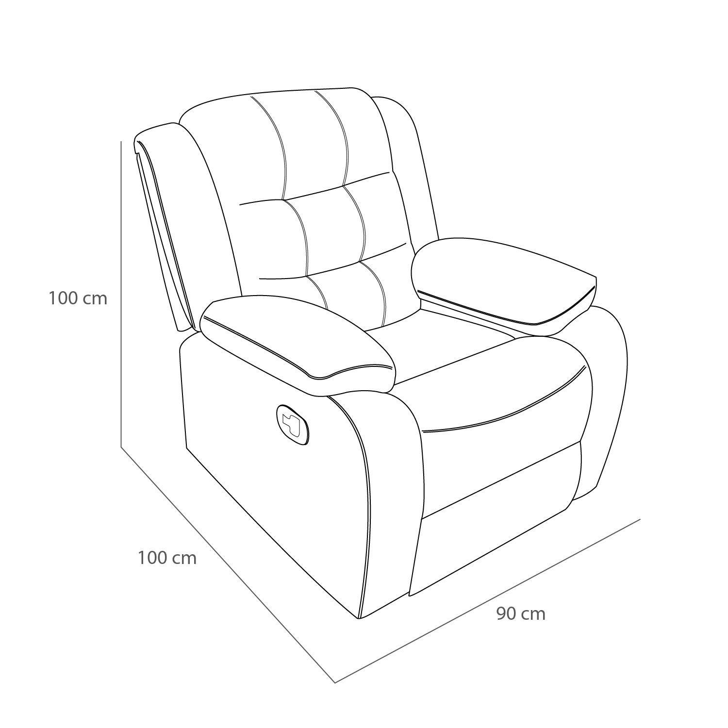 BERGER RECLINABLE ODH NEW ITALIA, COLOR JEANS-3