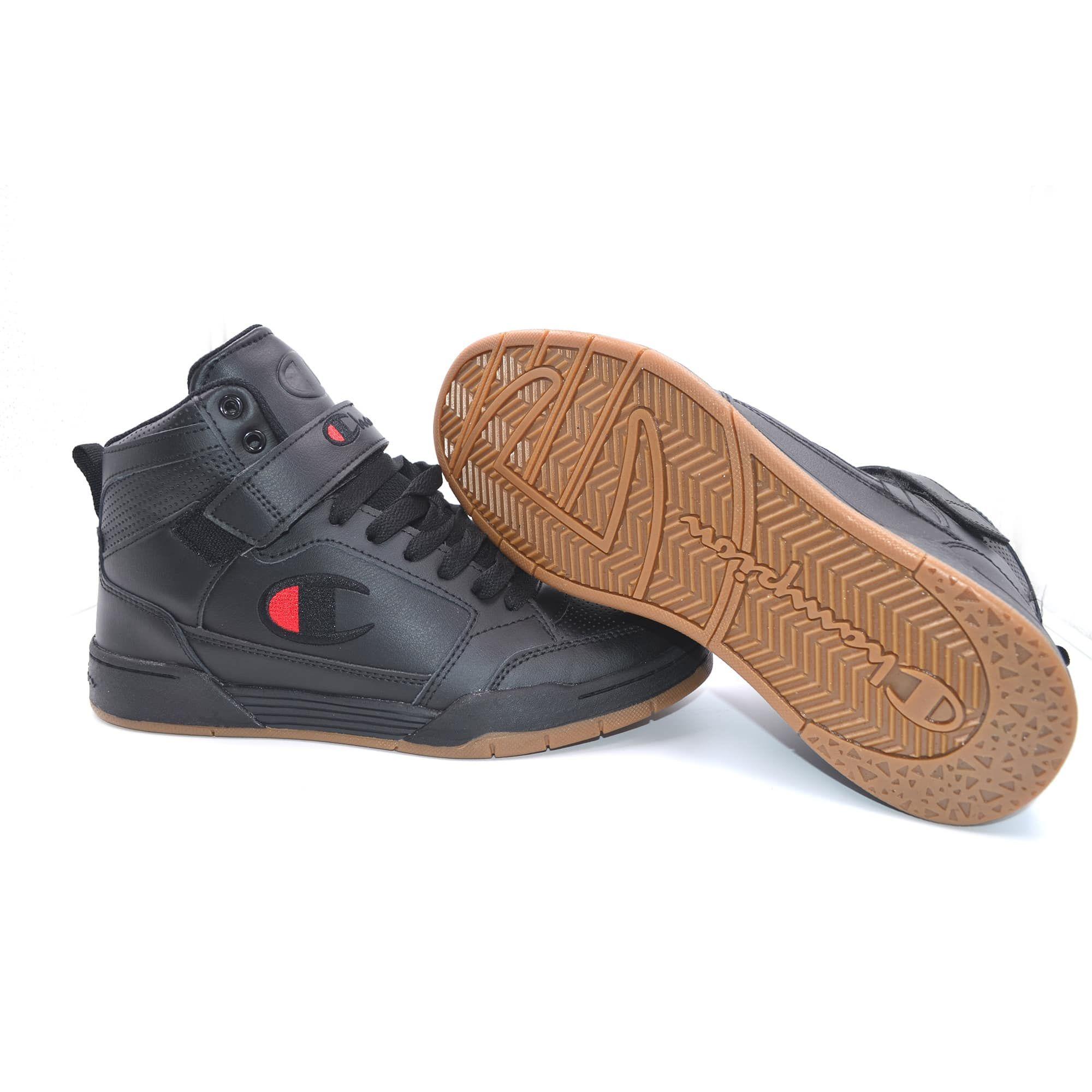 zapatilla champion Negra hombre con caña  -0