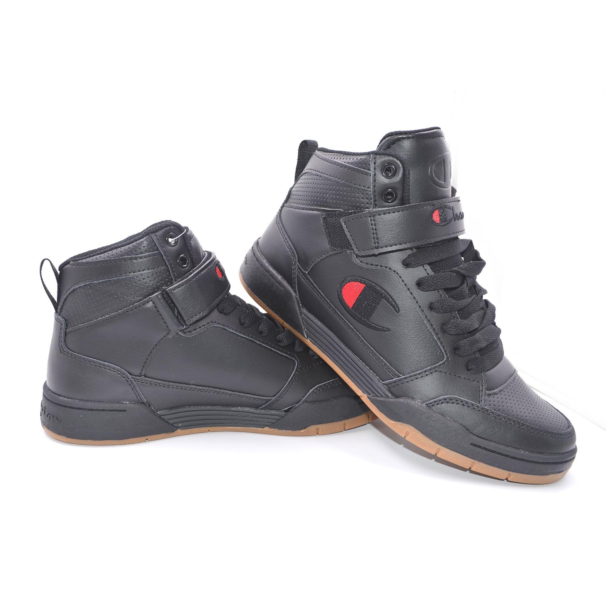 zapatilla champion Negra hombre con caña  -3