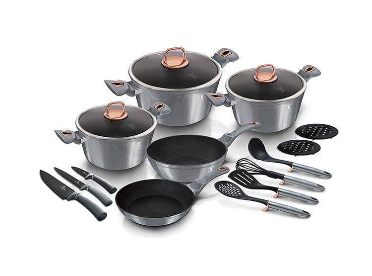 Bateria de cocina 17 piezas full induccion  antihaderente-0
