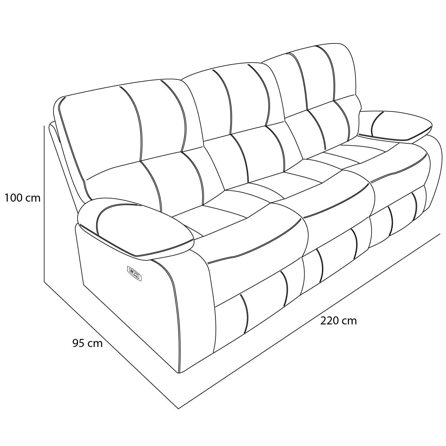 SOFA RECLINABLE  3 CUERPOS ODH  NEW VENECIA ELECTRIC-4