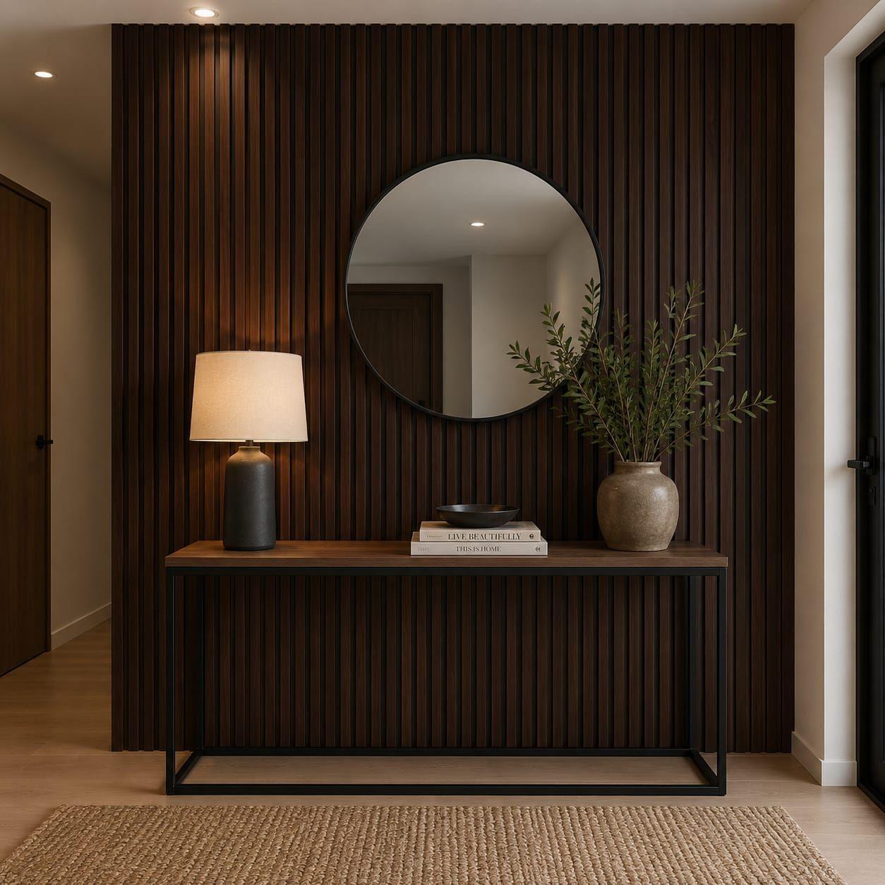 WALL PANEL PVC 10 PZS 3D 250X16 CM CAF OSCURO WP 26 NOGAL CAOBA-3
