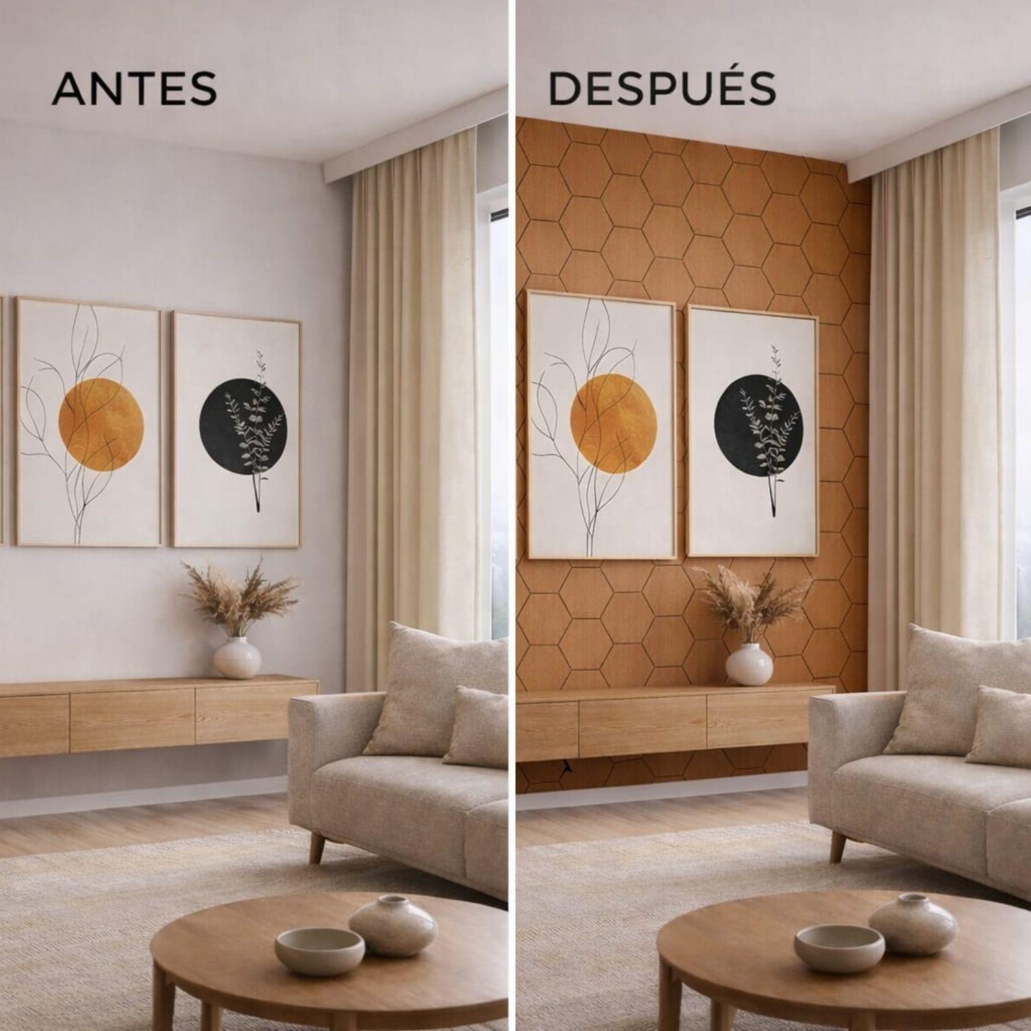 PANEL AC STICO TIPO COLMENA 5PZS CAF 81X66-2