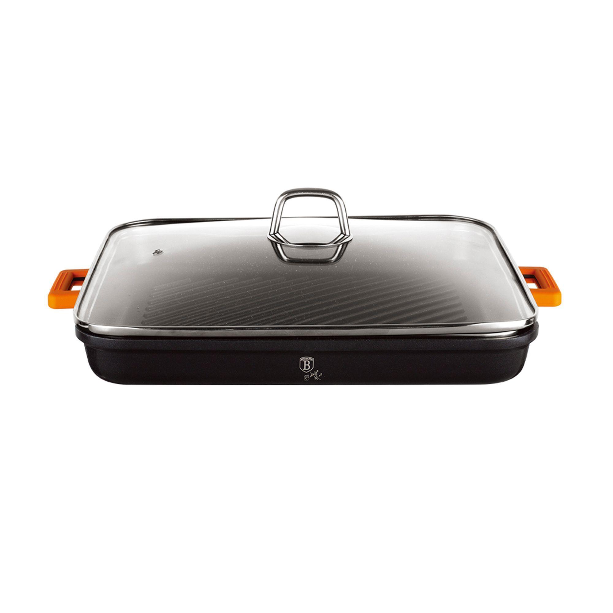 Sartén grill cuadrada con tapa 34 cm Diamond Line-0
