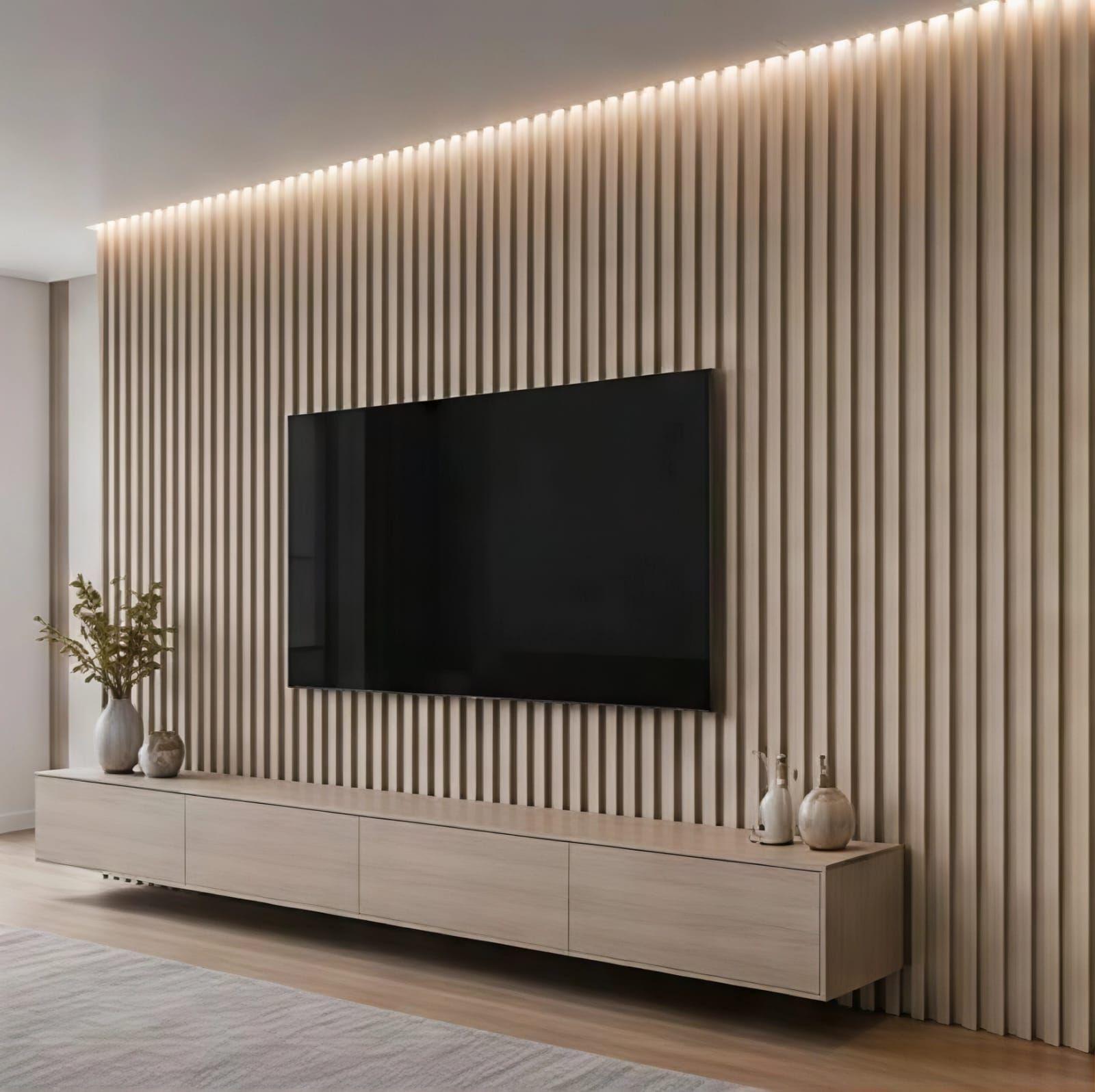 WALL PANEL PVC 10 PZS 3D 250X16 CM BEIGE WP 19 ALMENDRA-2