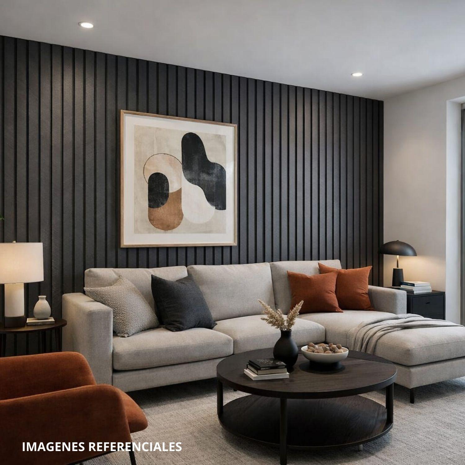 WALL PANEL PVC 10 PZS 3D 16x250 cm Gris Oscuro-2