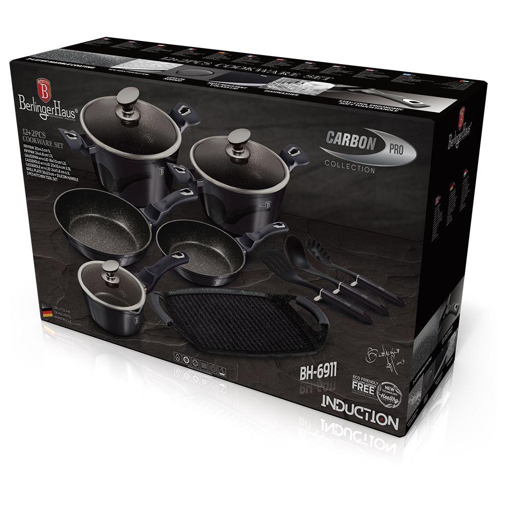 bateria de cocina 14 piezas  pro carbon-4