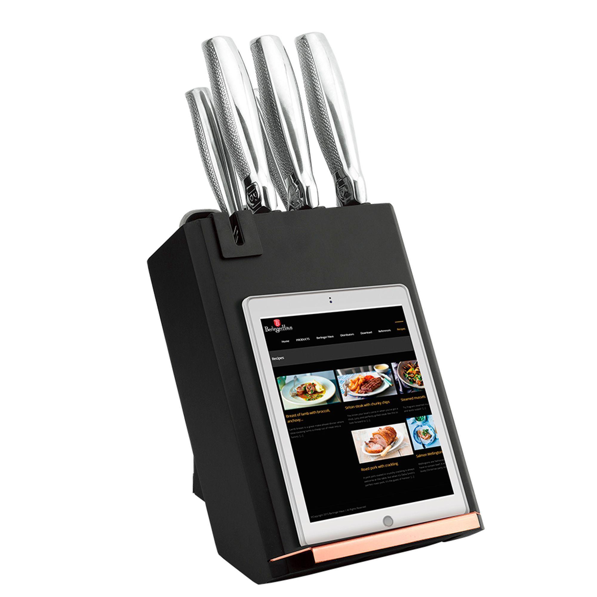  SET DE CUCHILLOS CON SOPORTE DE ACERO 8 PC-0