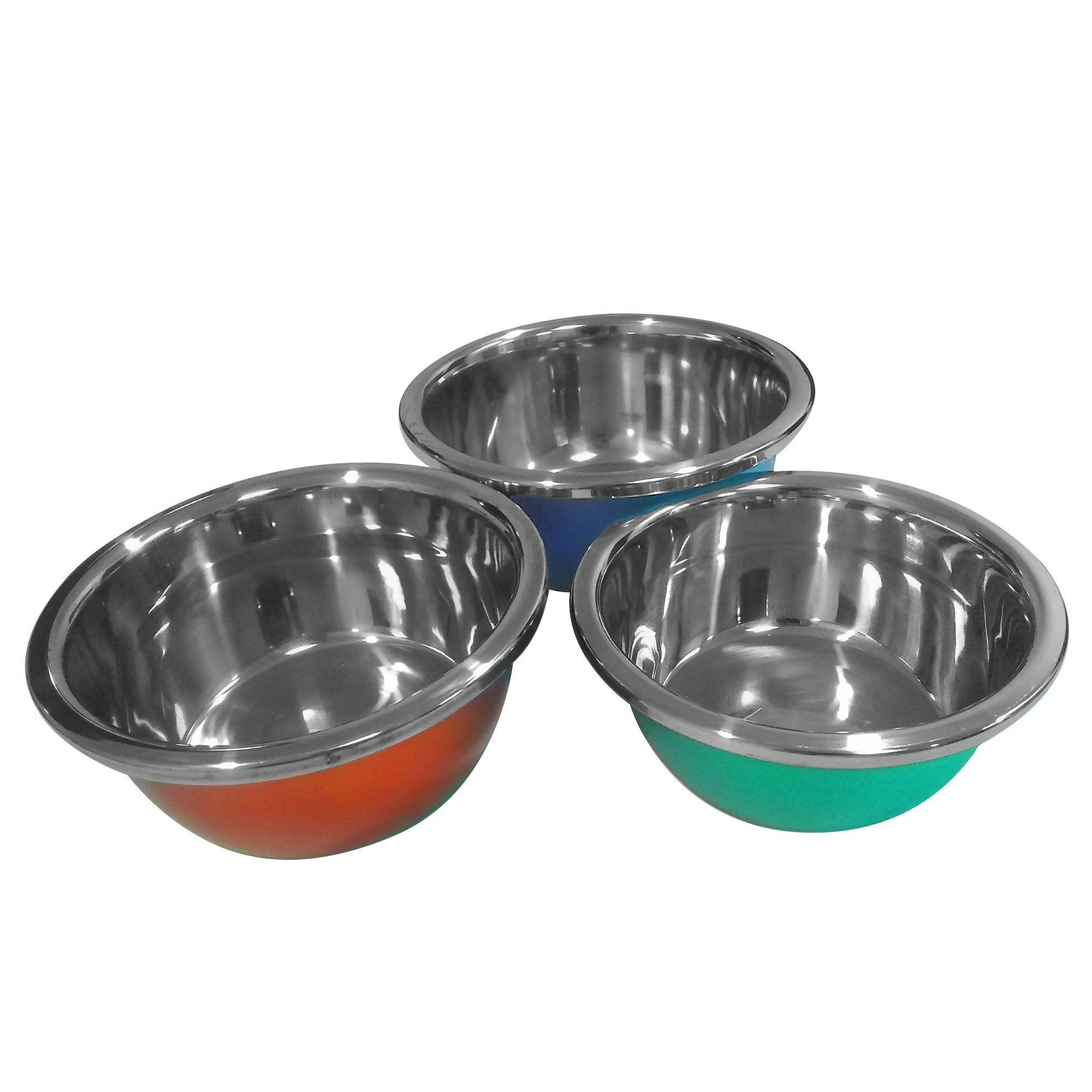 Bowl  3 piezas colores  acero-1