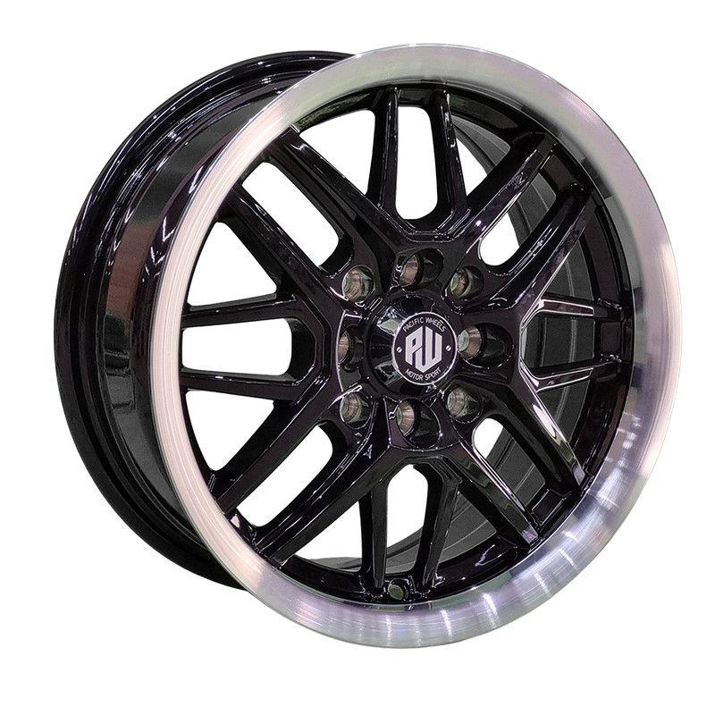 SET 4 LLANTA  14x6 4X100/4X114 Et25 BRISTOL B-LM Pacific Wheels-0