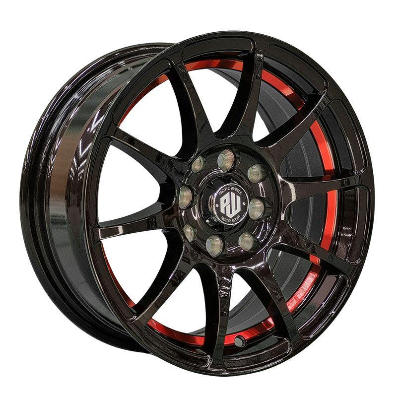 SET 4 LLANTA  14x6 4X100/4X114 Et25 OZ-FF1 B-UC-RED Replica-0