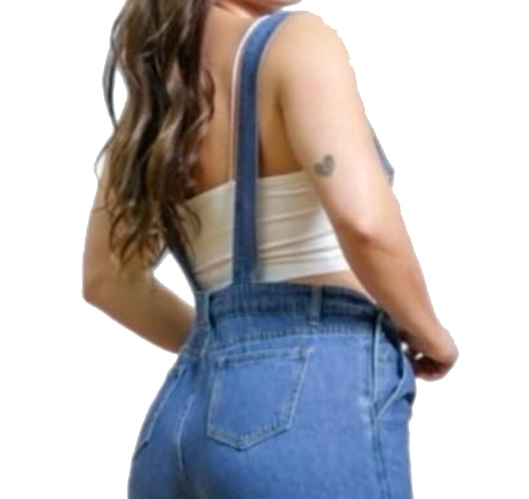 Jardinera Mujer de mezclilla con bolsillos M.C BOUTIQUE-3