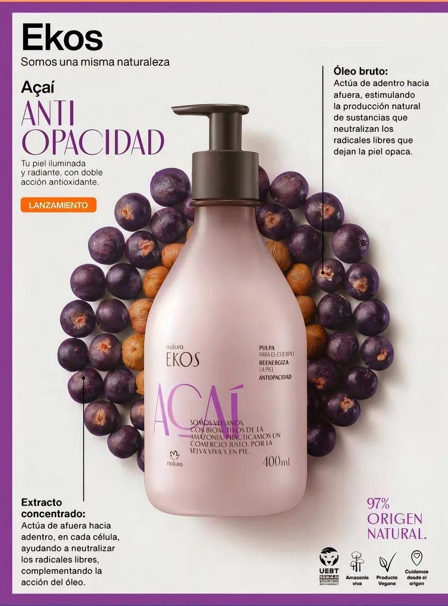 Natura Pulpa Hidratante Corporal Acai Ekos 400ml-2