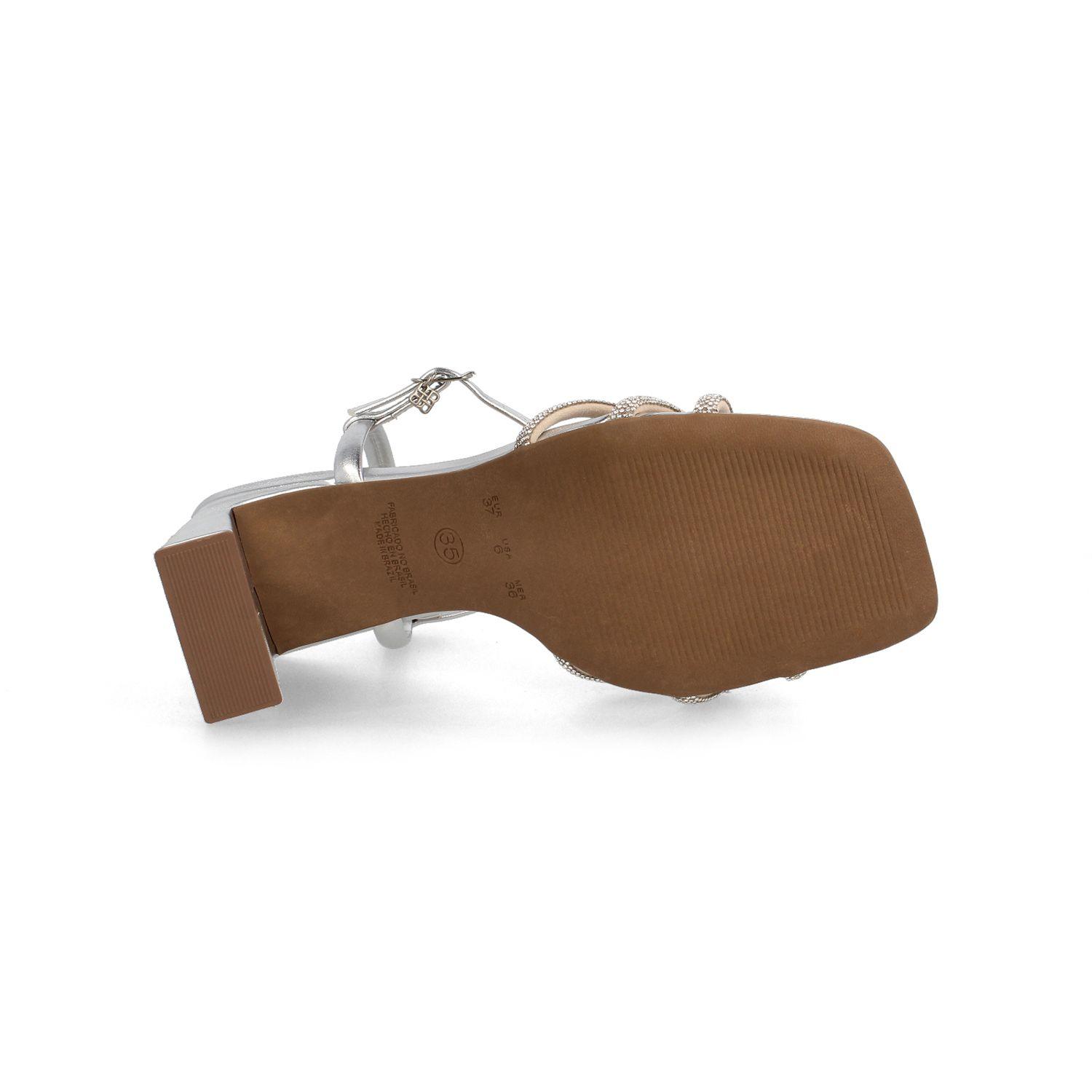 Sandalia Mujer Bata Neon Plateado-4