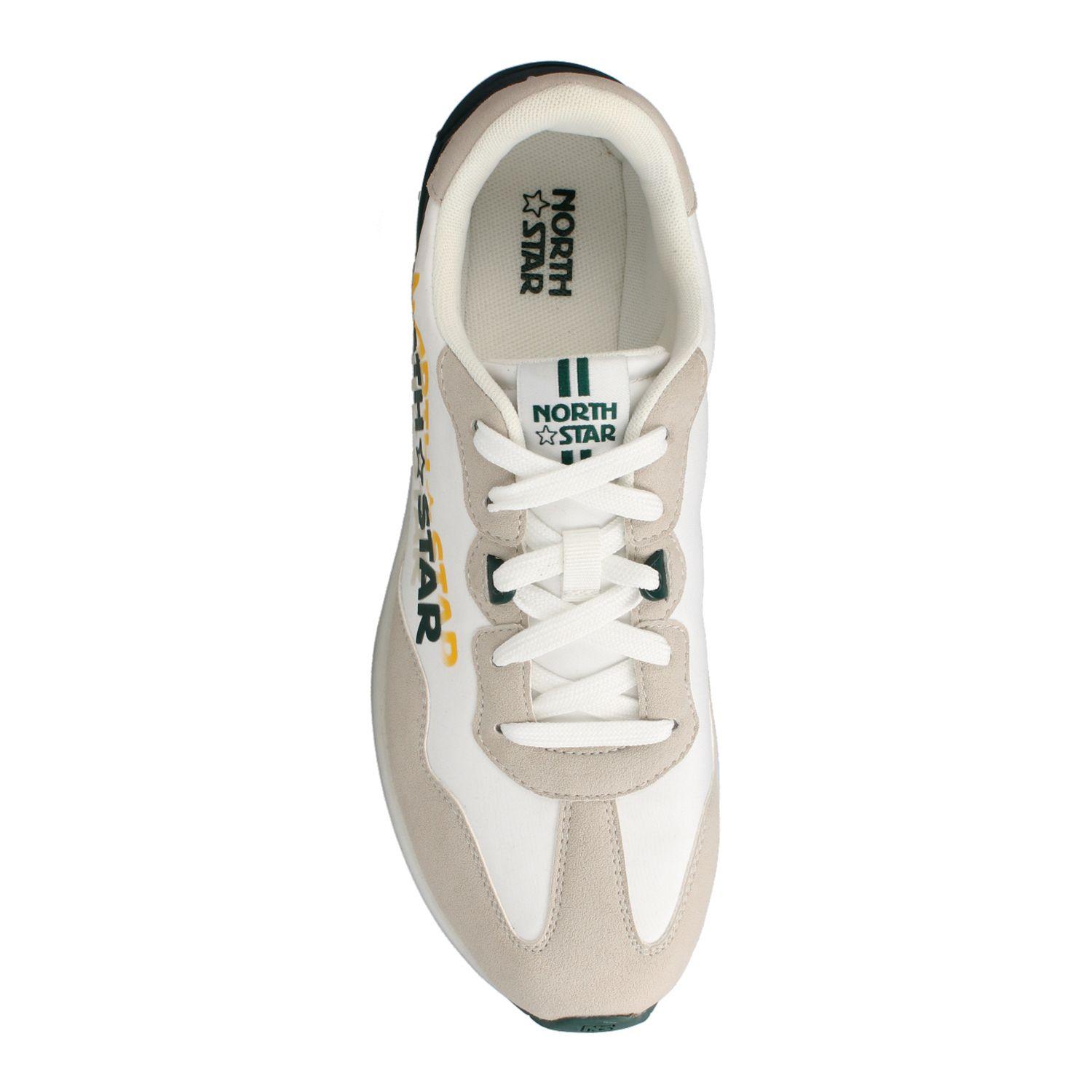 Zapatilla Hombre North Star Retronova Blanco-Verde-3