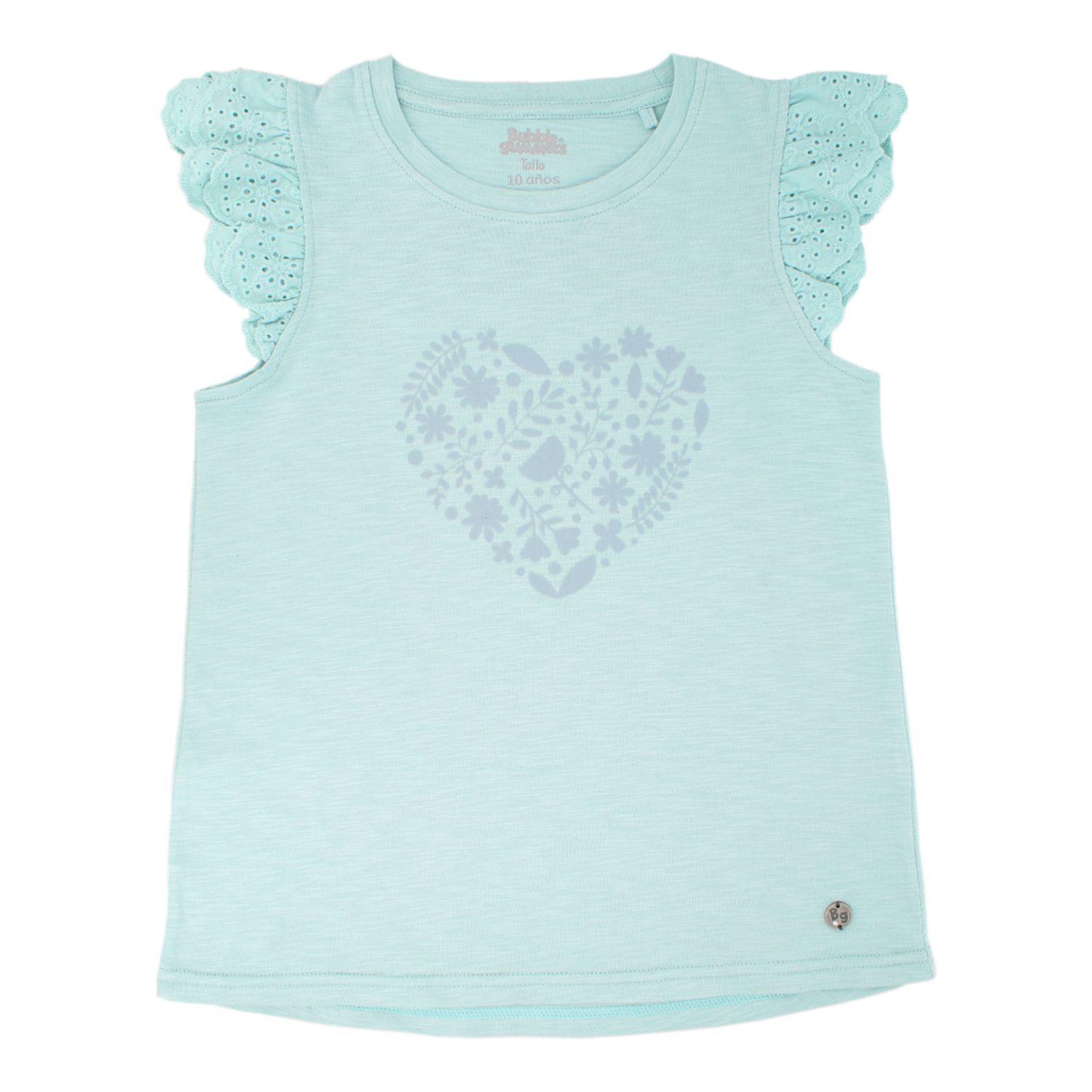Polera Manga Corta Niña Bubblegummers Orquidea Verde-0