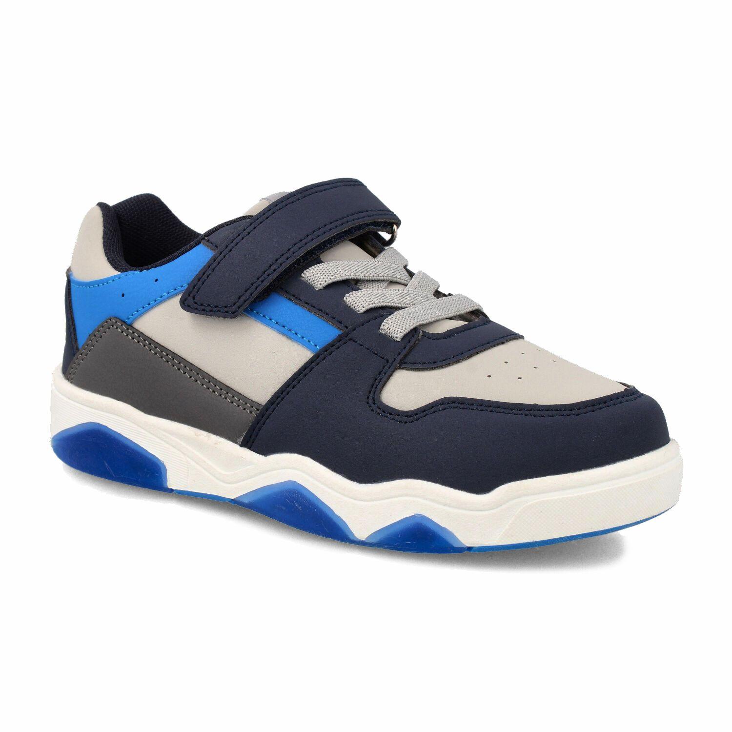 Zapatilla Niño Bubblegummers Drew Azul Marino - Gris-1