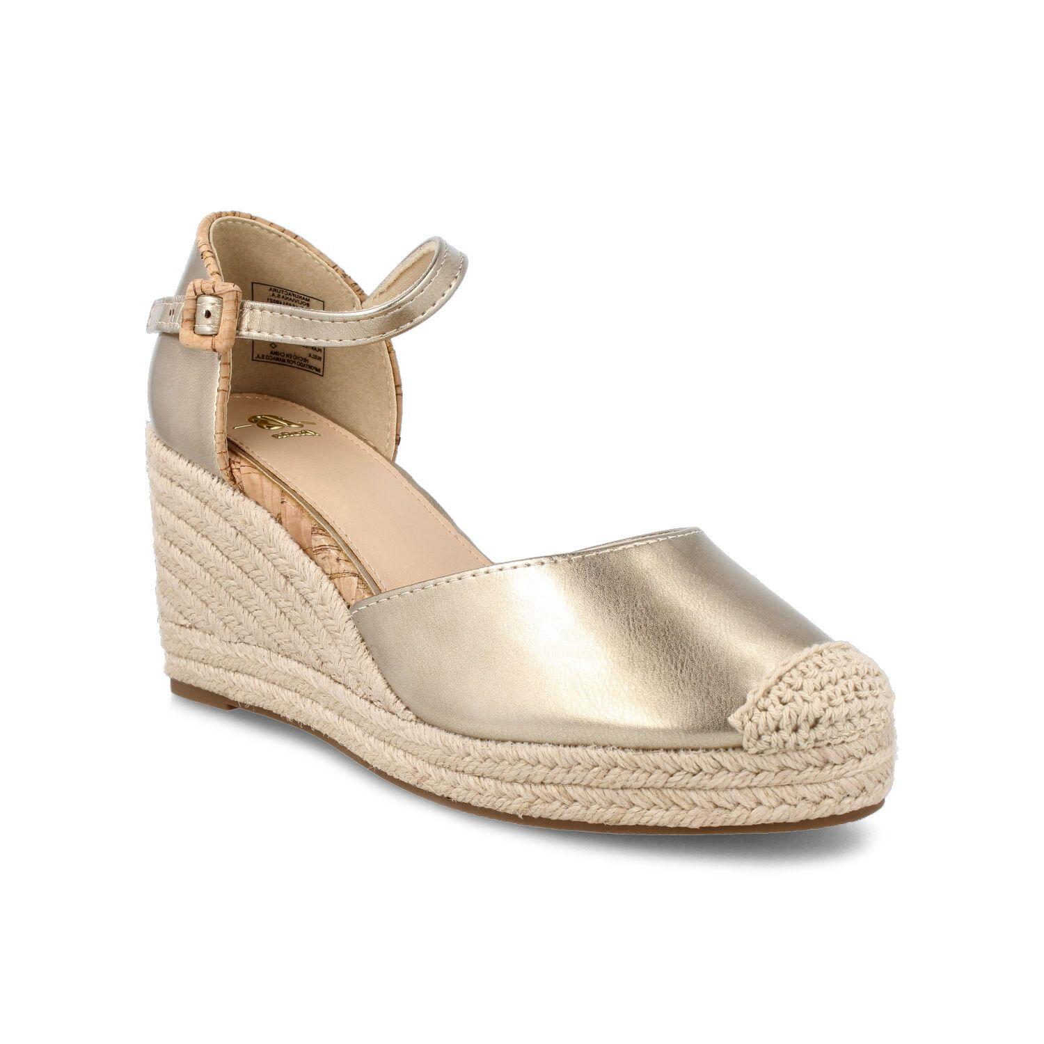 Sandalia Mujer Bata Sakura Dorado-1