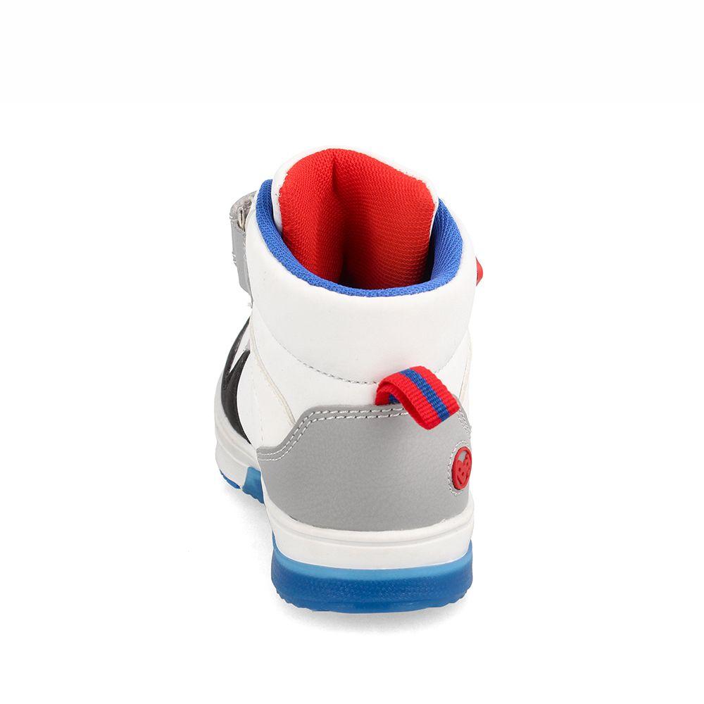 Zapatilla Niño Bubblegummers Luces Neon Blanco-Gris-2