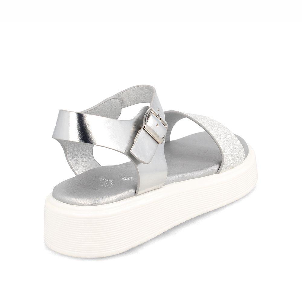 Sandalia  Niña Bubblegummers Dafne Plateado-2