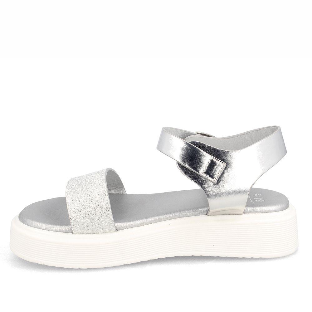 Sandalia  Niña Bubblegummers Dafne Plateado-3