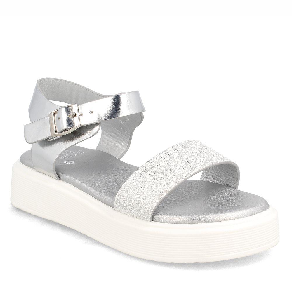 Sandalia  Niña Bubblegummers Dafne Plateado-4