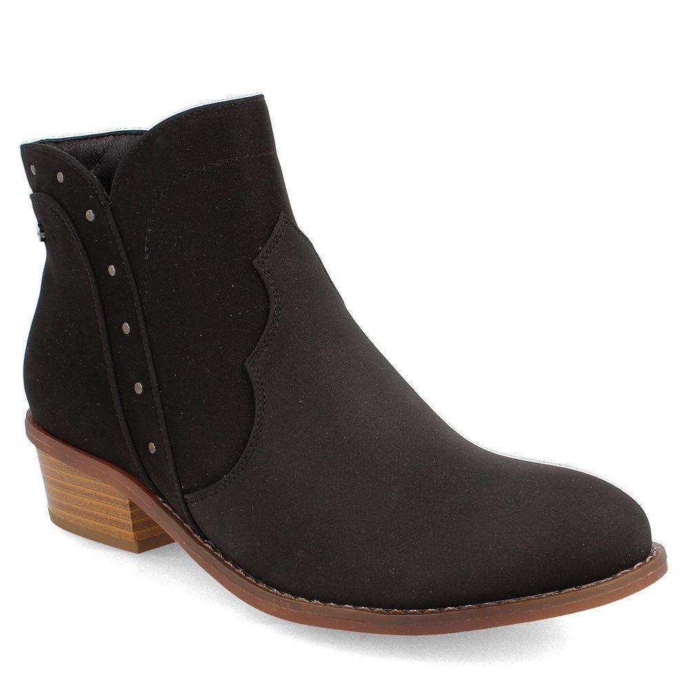 BOTÍN TEXANO MUJER BATA REAL NEGRO-1