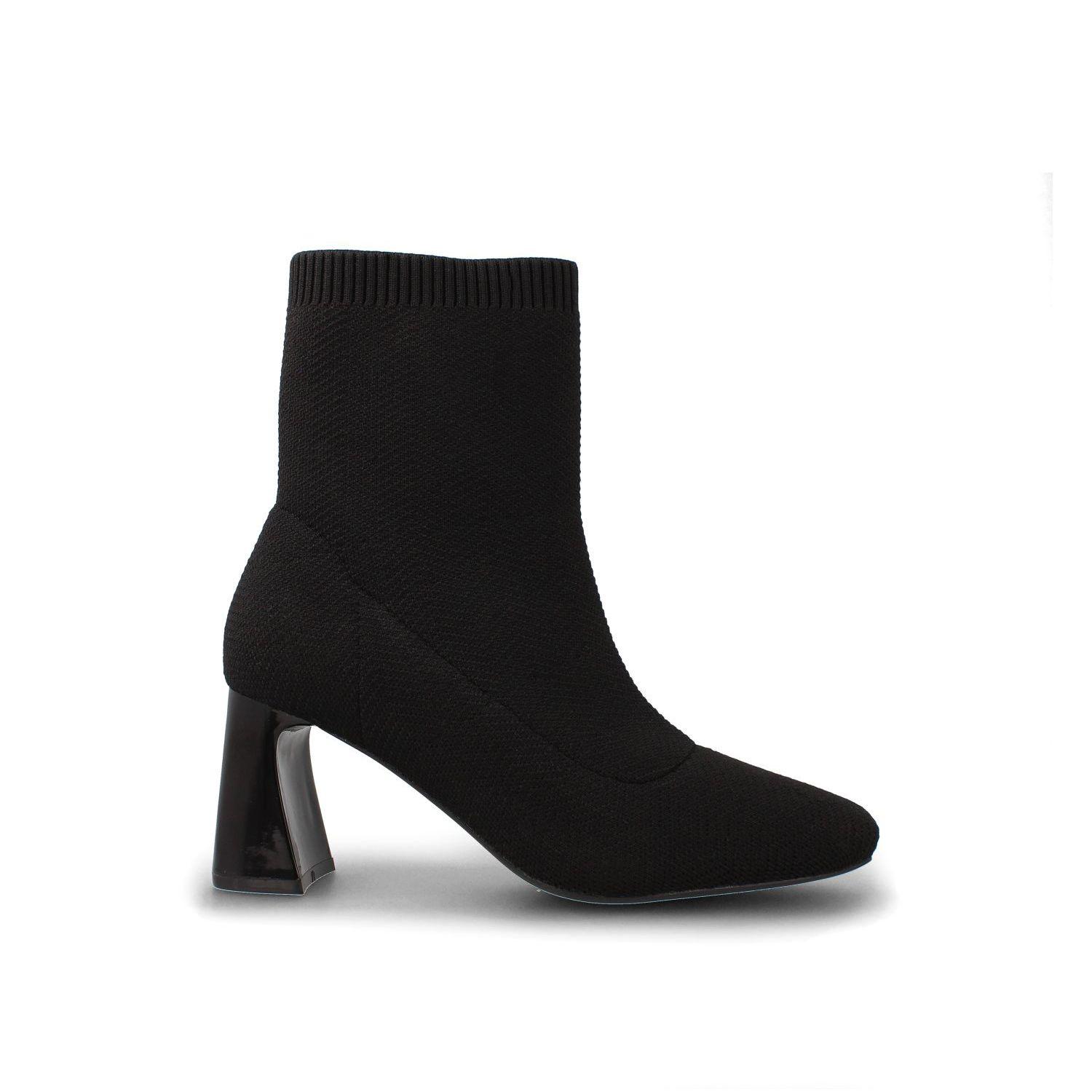 Botín Mujer Bata Pastora Negro-0