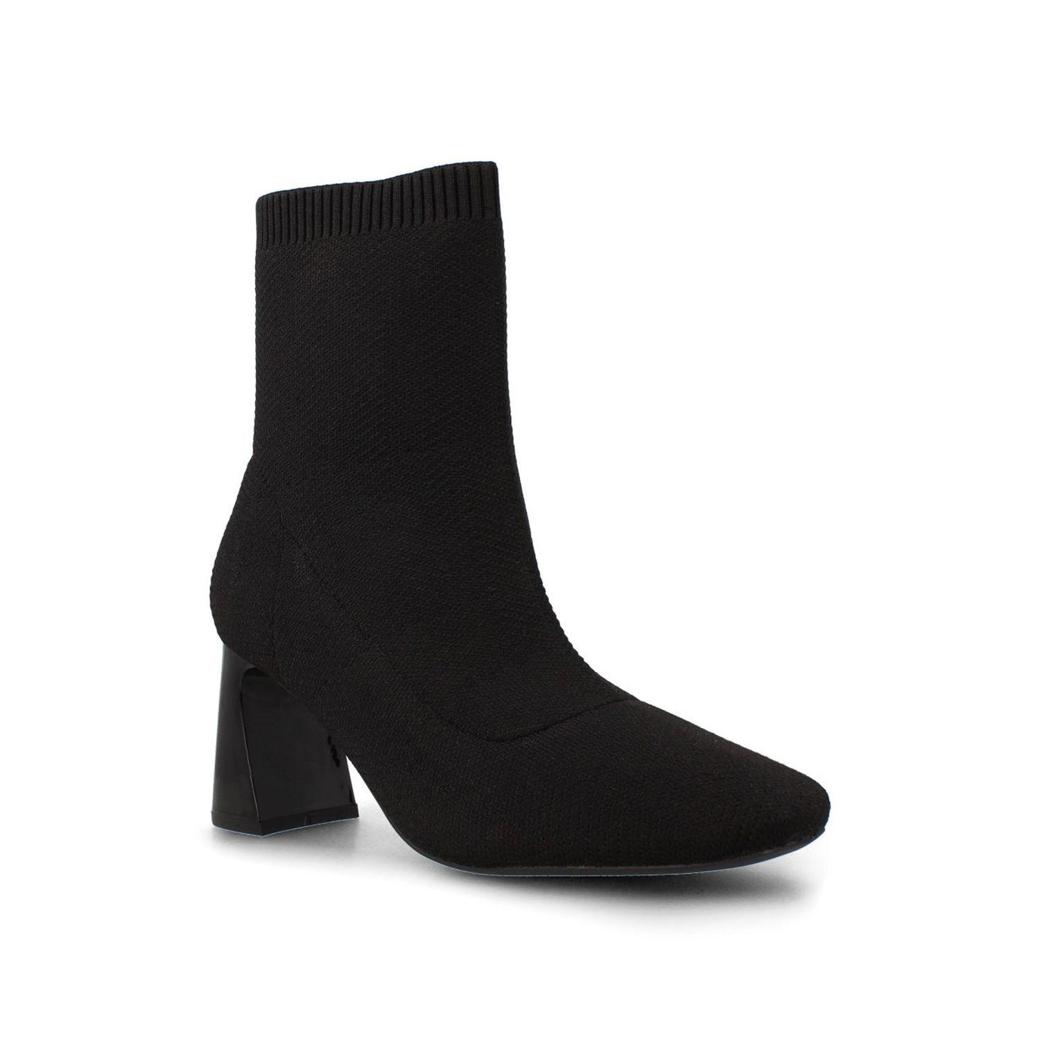 Botín Mujer Bata Pastora Negro-1