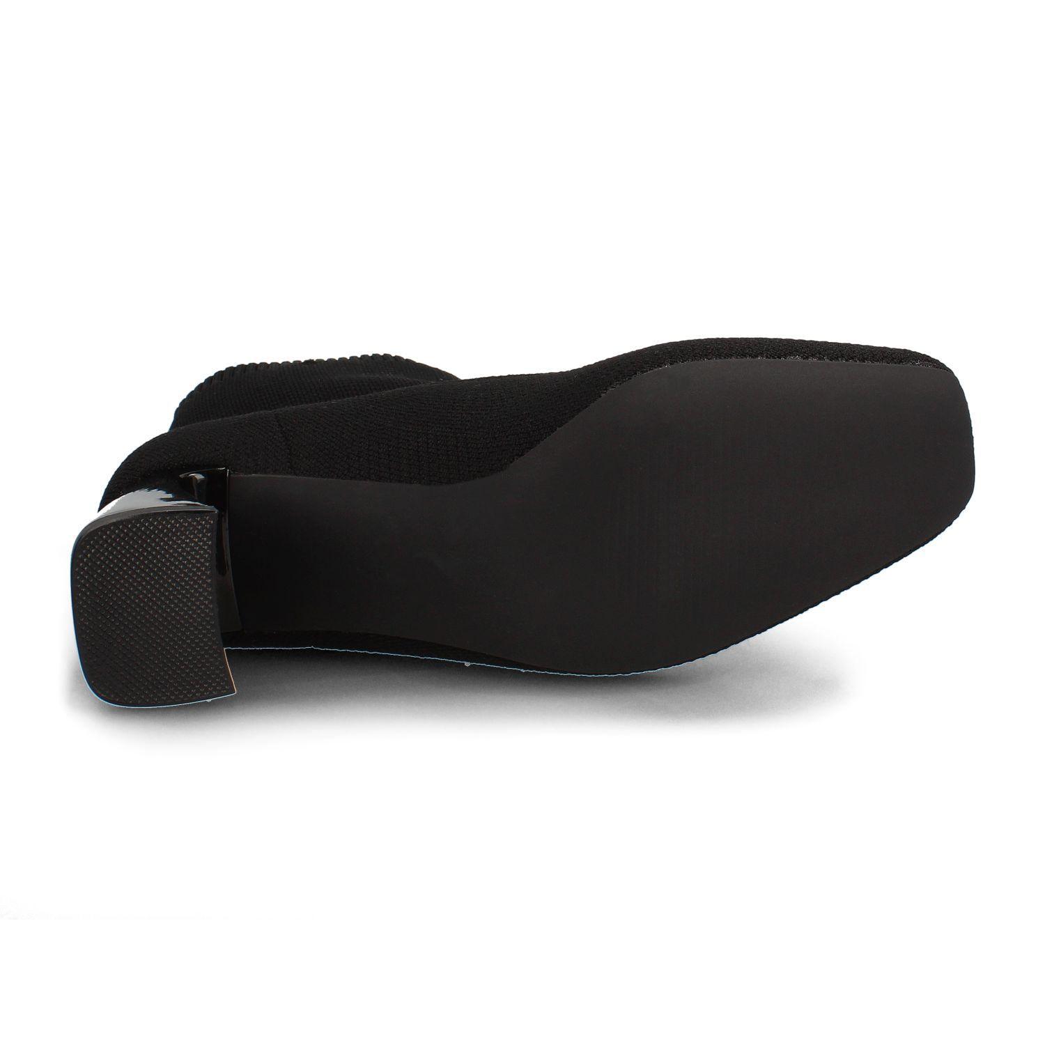 Botín Mujer Bata Pastora Negro-4