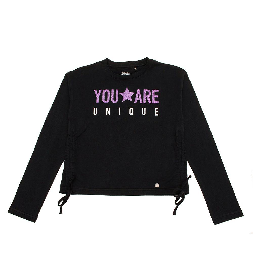 Polera Manga Larga Niña Bubblegummers Lilly Negro-0