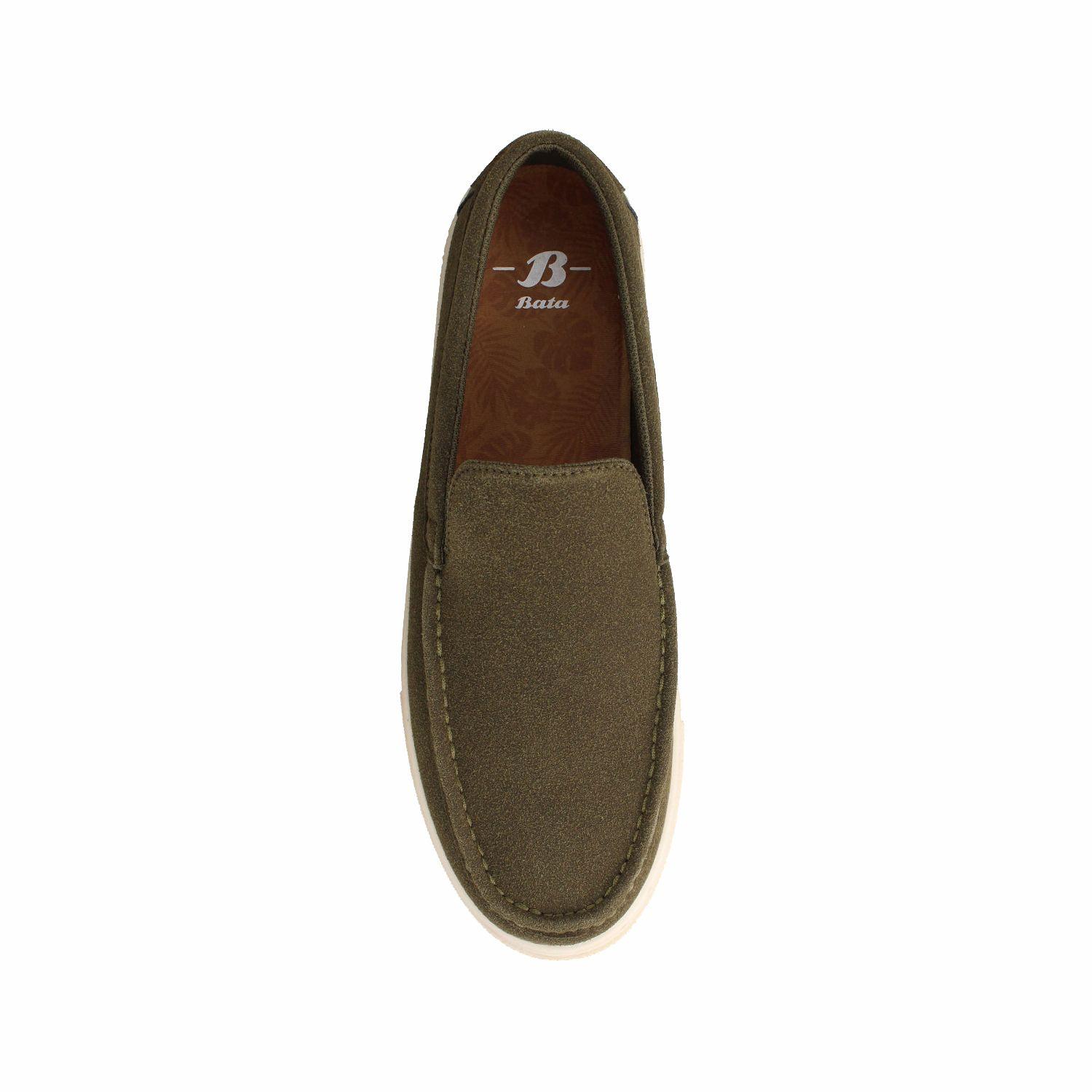 Mocasin Hombre Bata Riota Verde Oliva-3