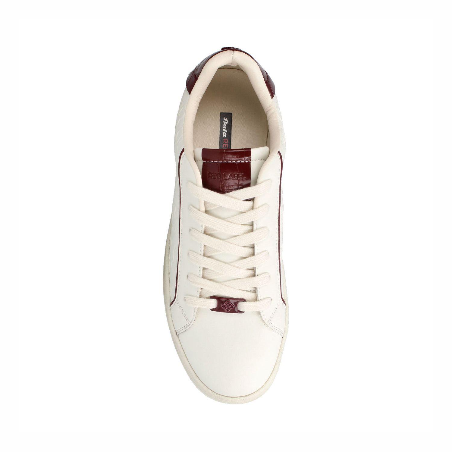 Zapatilla Mujer Bata Red Label Mia Blanco/Burdeo-3