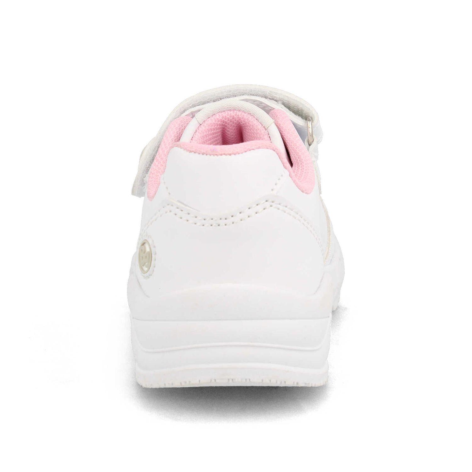 Zapatilla Escolar Niña Bubblegummers Minnie Blanco-Rosado-2