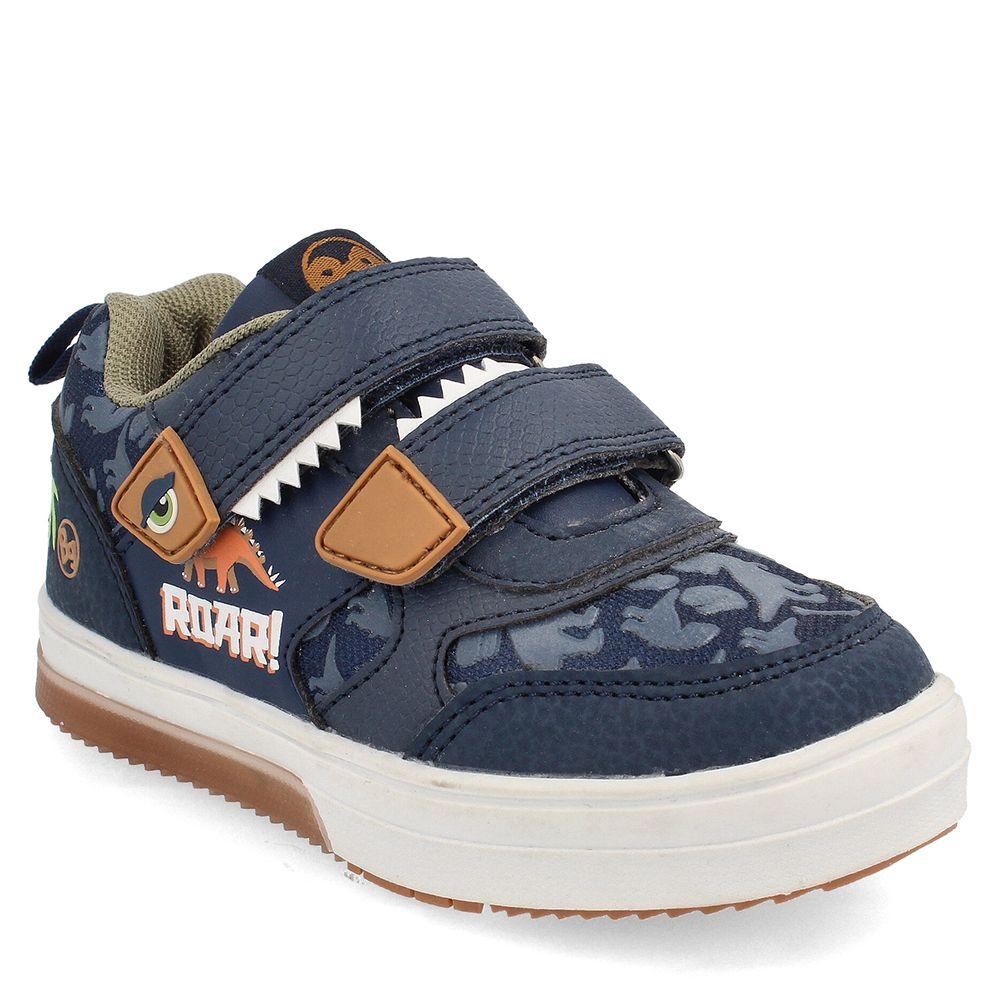 Zapatilla Niño Luces Bubblegummers Neon Azul Marino-0