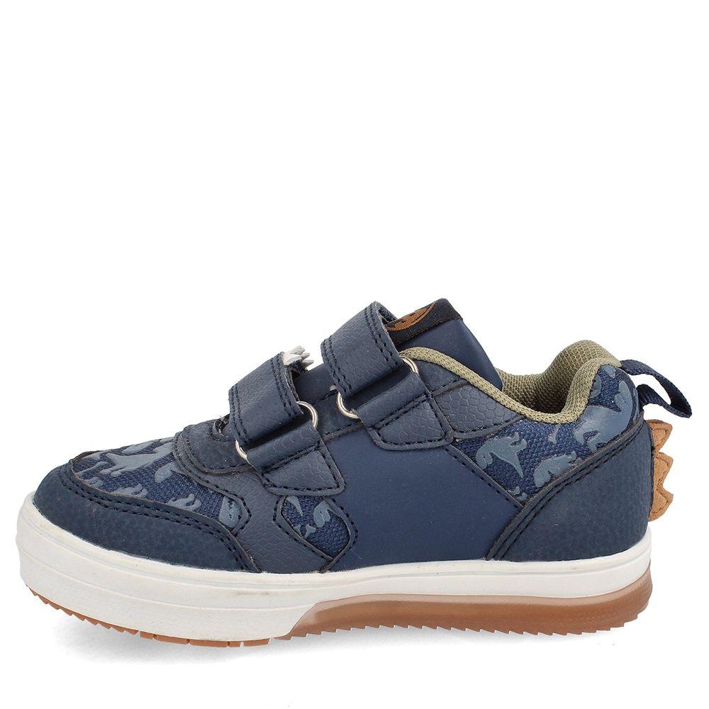 Zapatilla Niño Luces Bubblegummers Neon Azul Marino-1