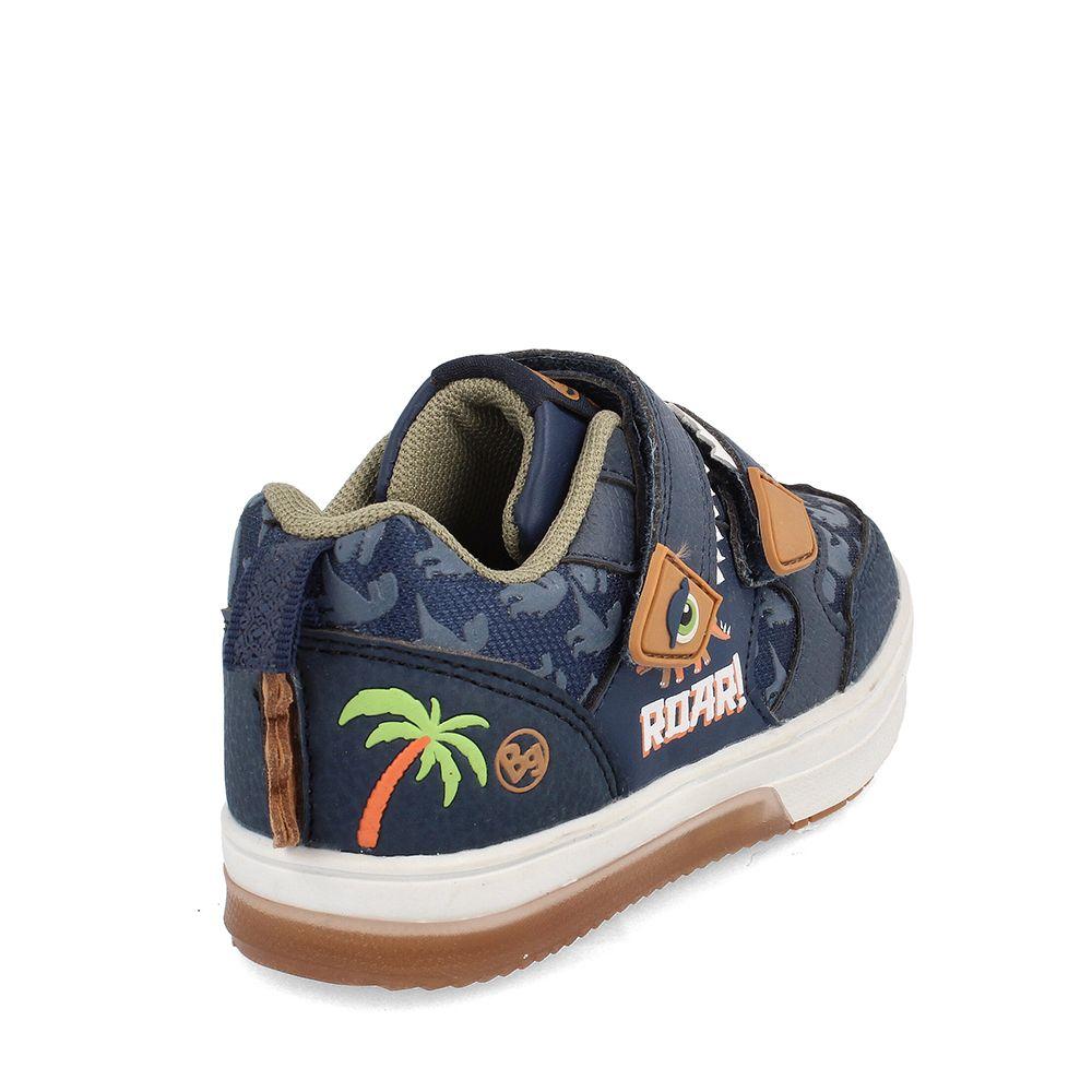 Zapatilla Niño Luces Bubblegummers Neon Azul Marino-3
