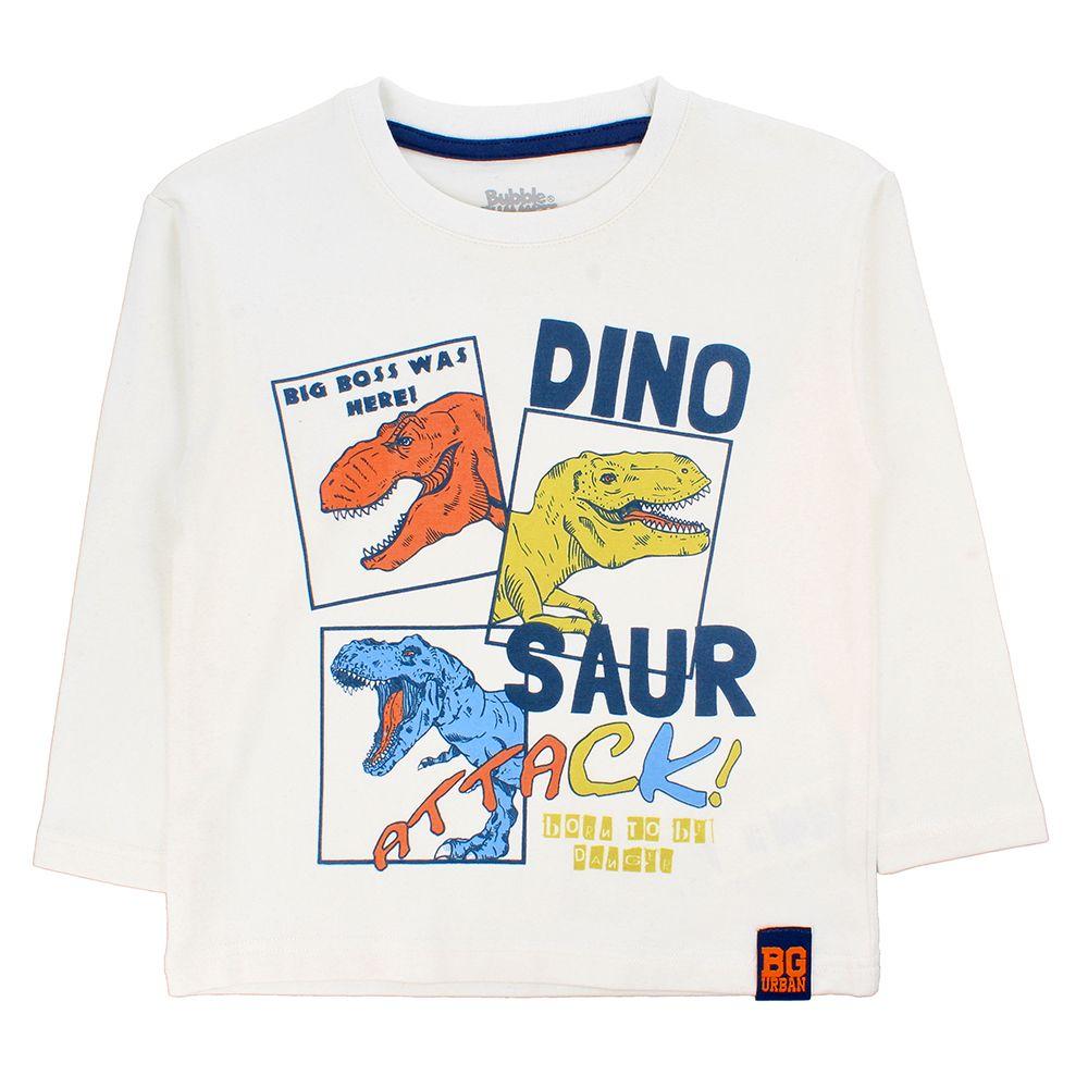 Polera Manga Larga Niño Bubblegummers Alonso Crema-0