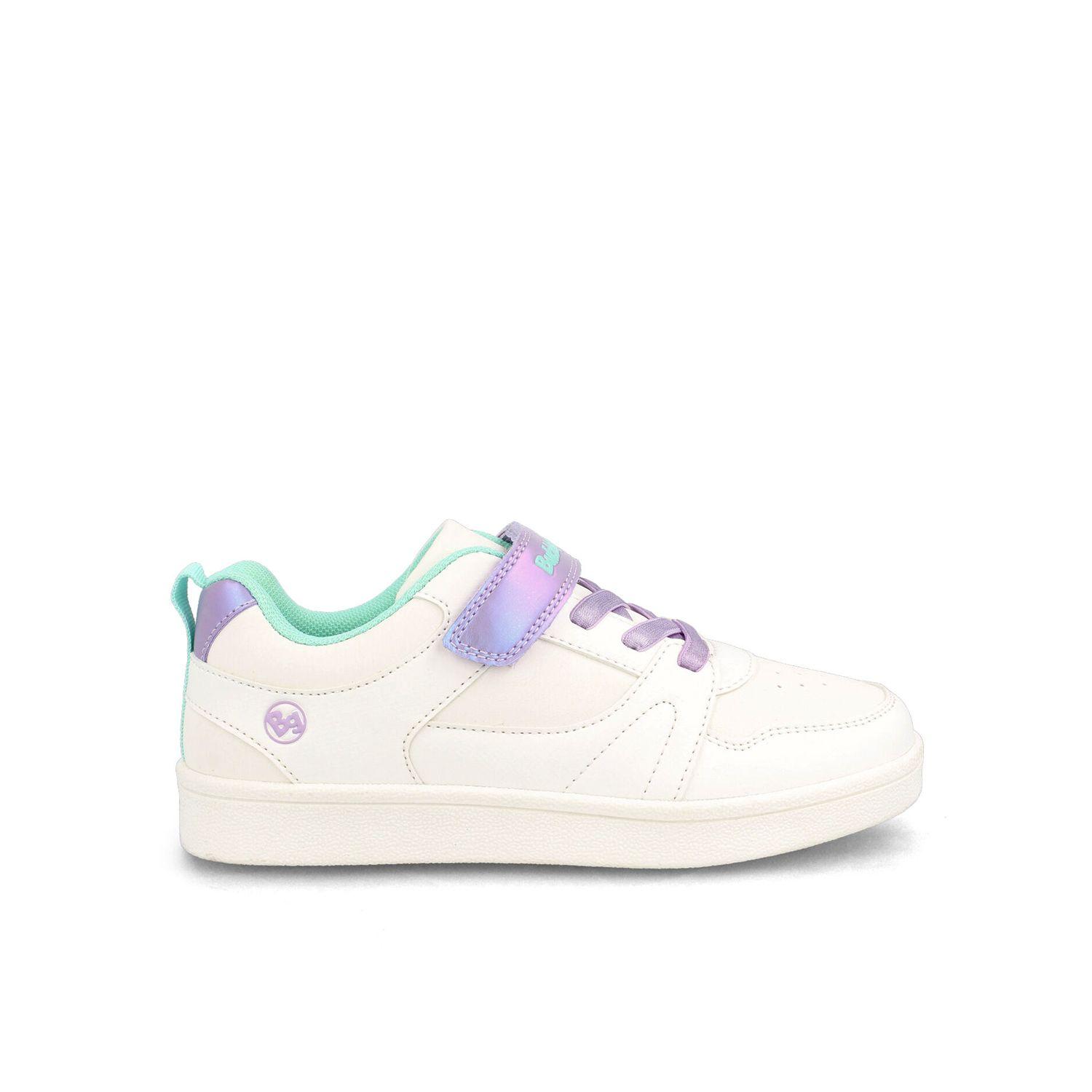 Zapatilla Niña Bubblegummers Clavel Blanco-Lila-0
